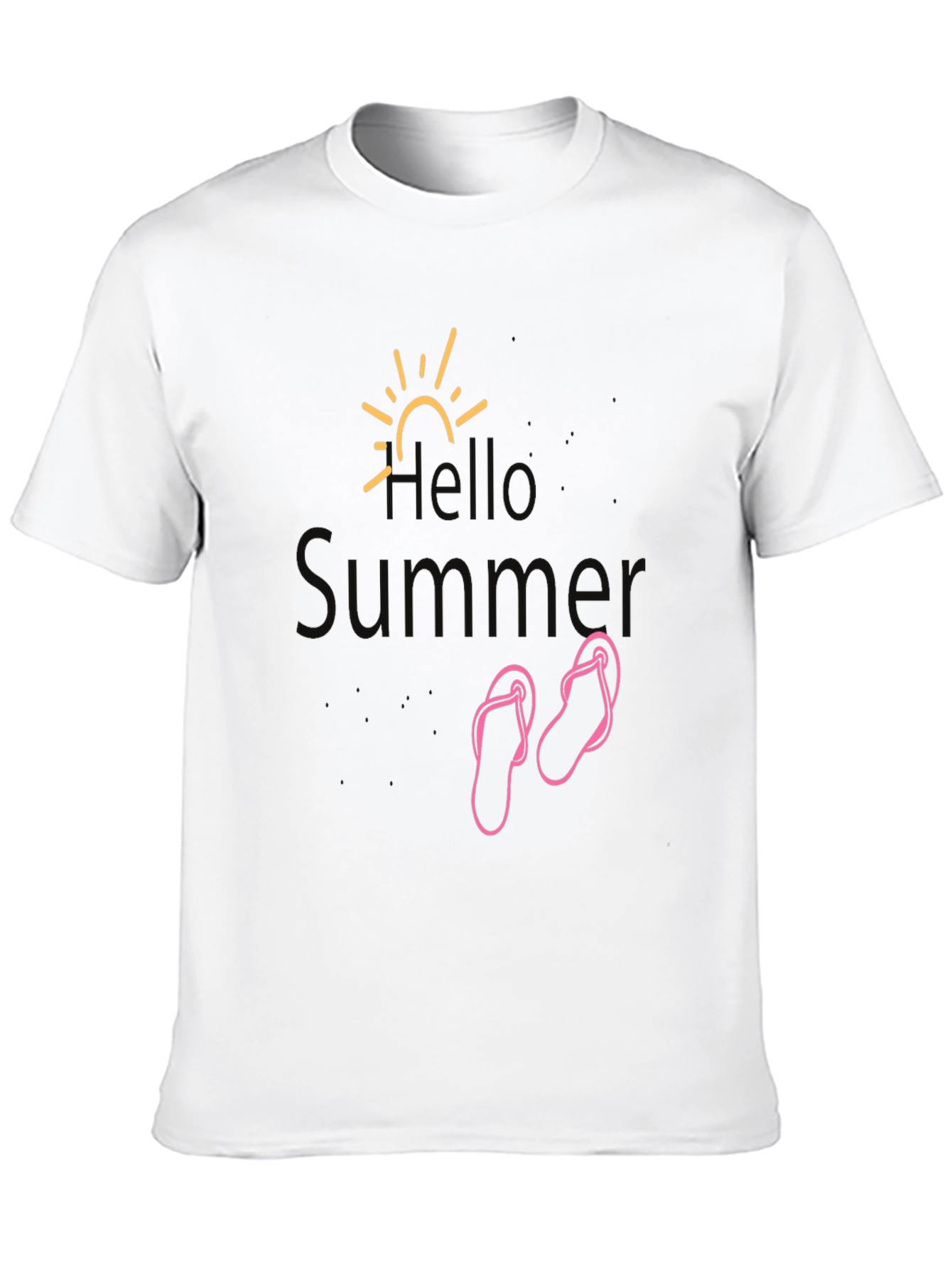Hello Summer Black Graphic Tee
