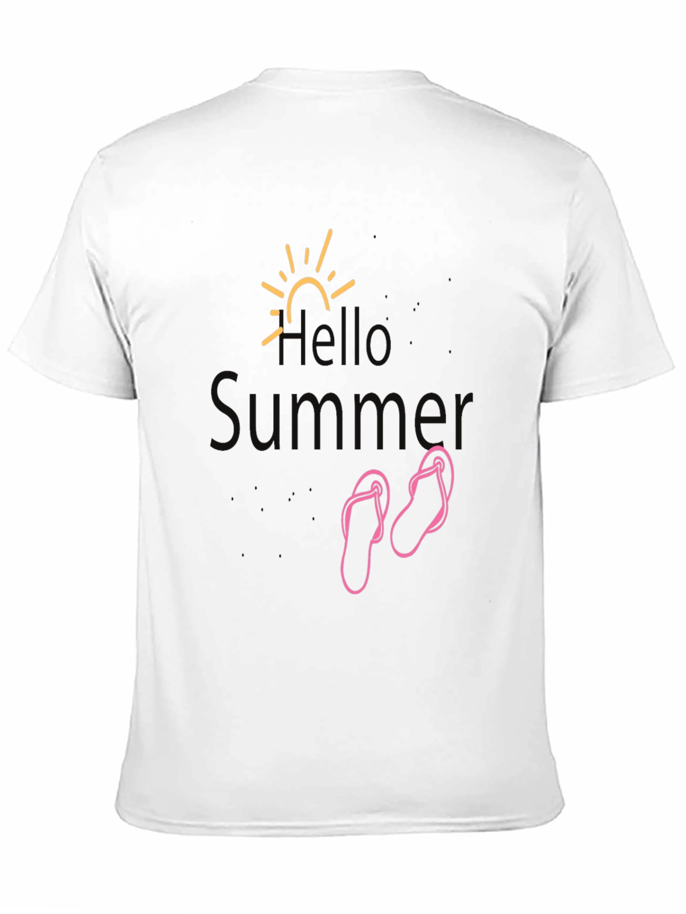 Hello Summer Black Graphic Tee