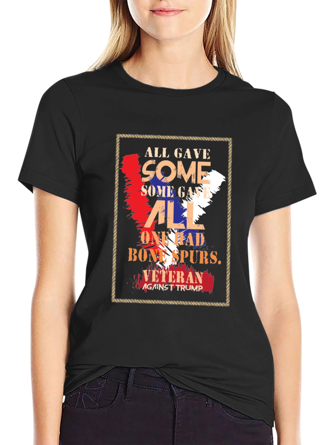 Veteran Against Trump Graphic T-Shirt