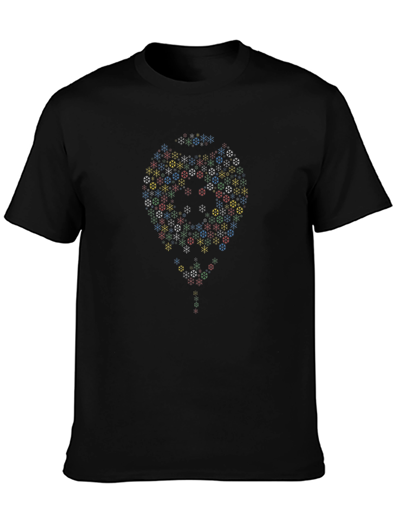 Snowflake Balloon Black T-Shirt
