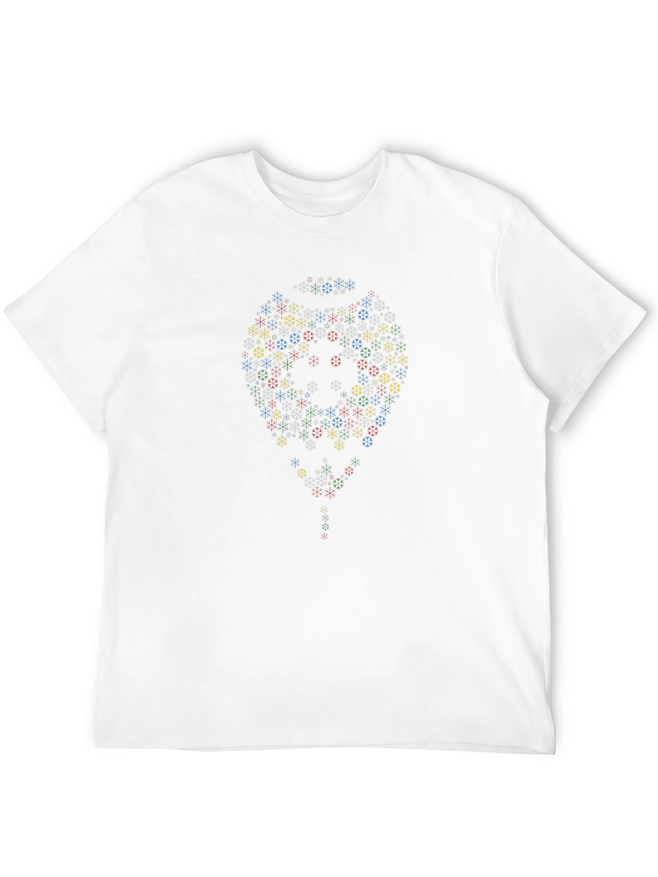 Snowflake Balloon Black T-Shirt