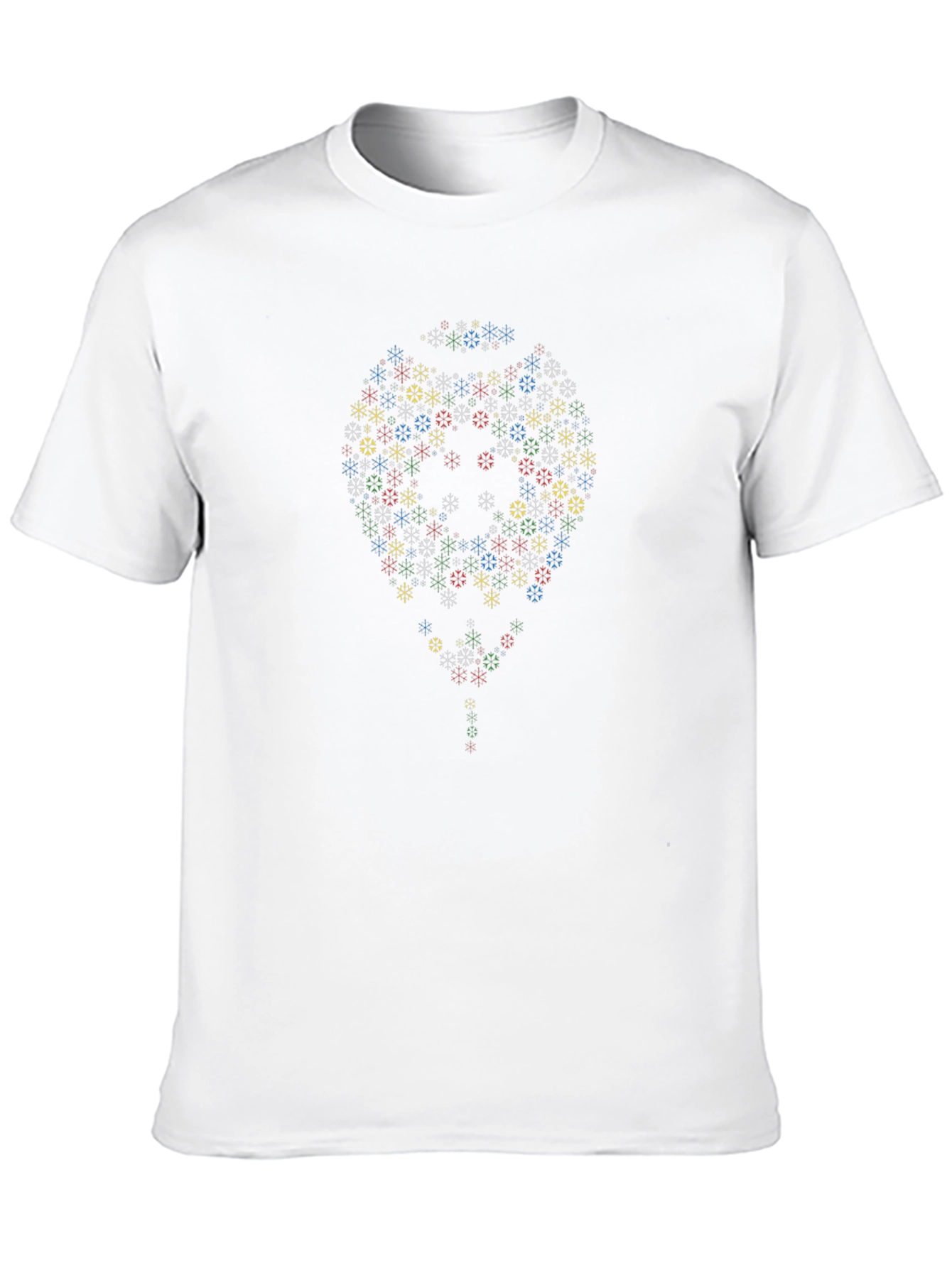 Snowflake Balloon Black T-Shirt