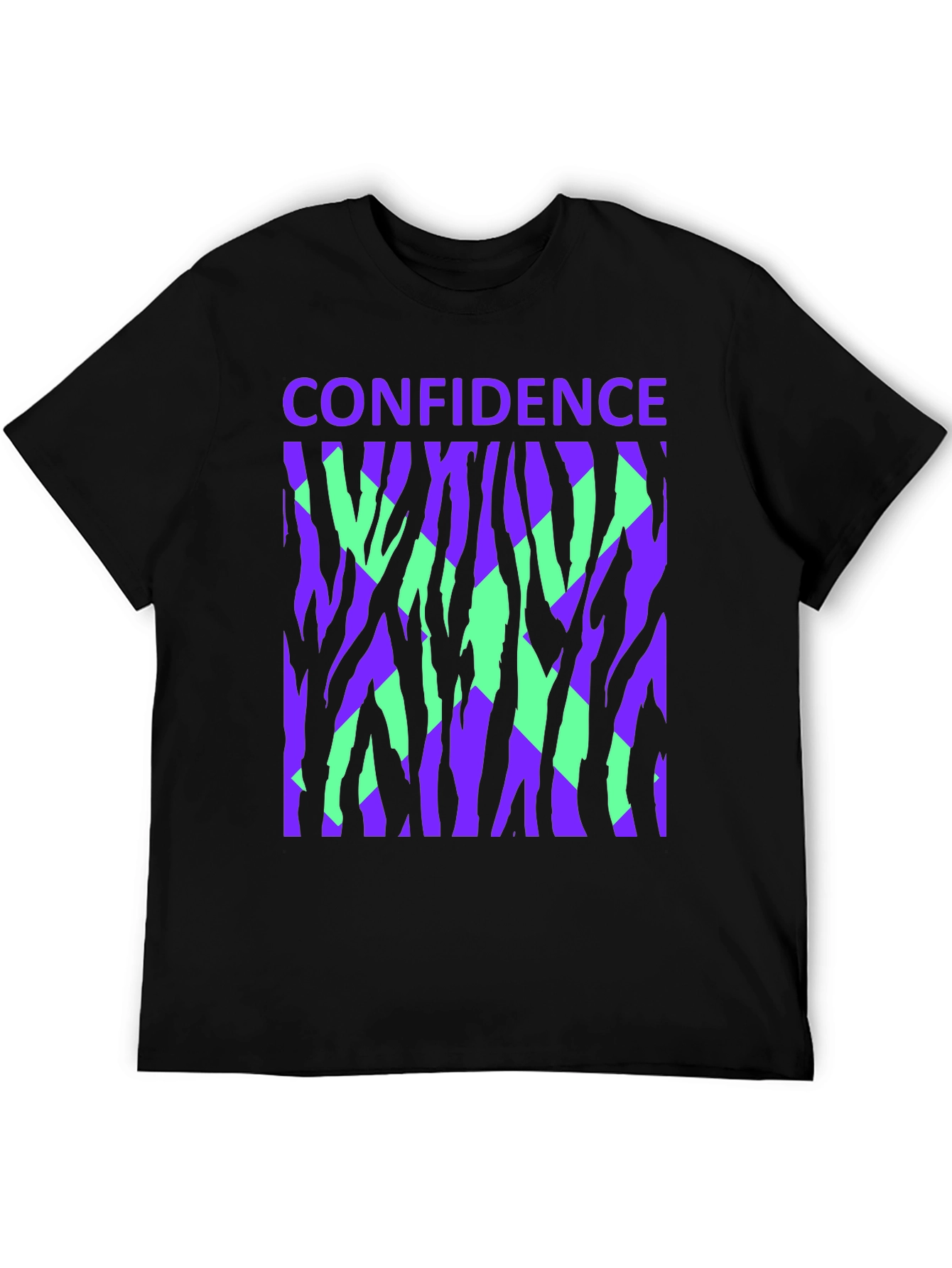 Confidence Graphic Tee - Bold Zebra Print