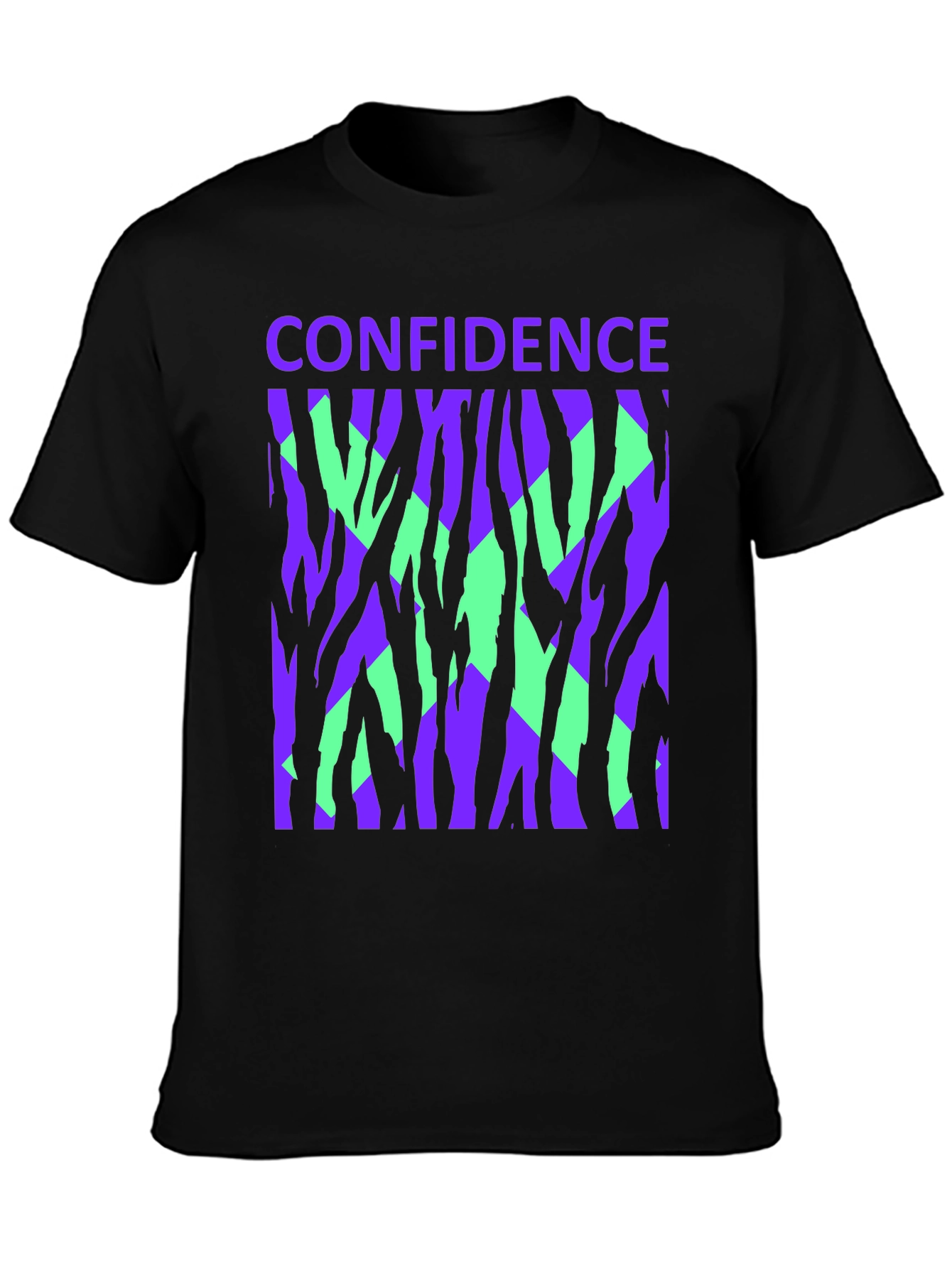 Confidence Graphic Tee - Bold Zebra Print