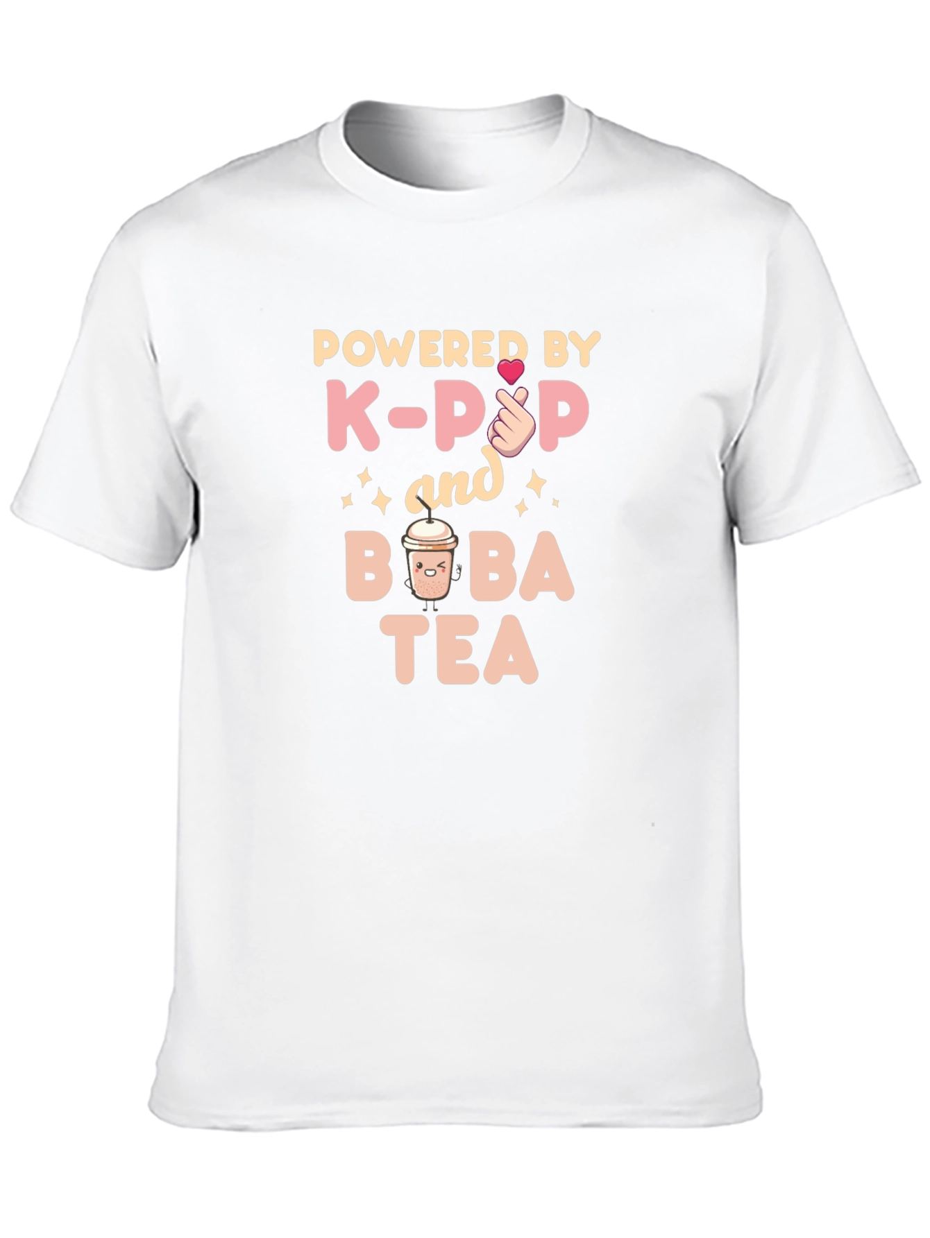 Powered By K-Pop and Boba Tea T-Shirt