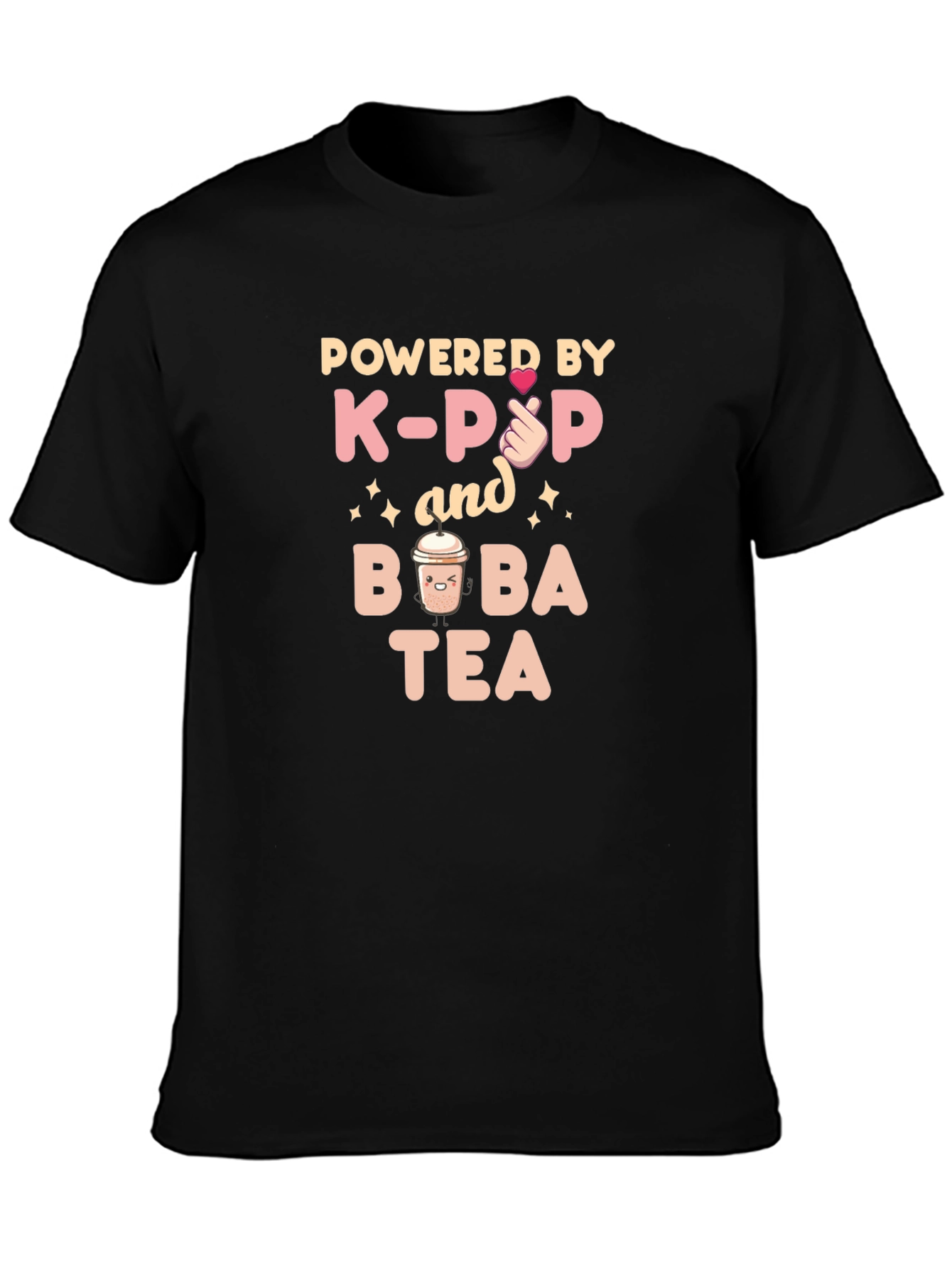 Powered By K-Pop and Boba Tea T-Shirt