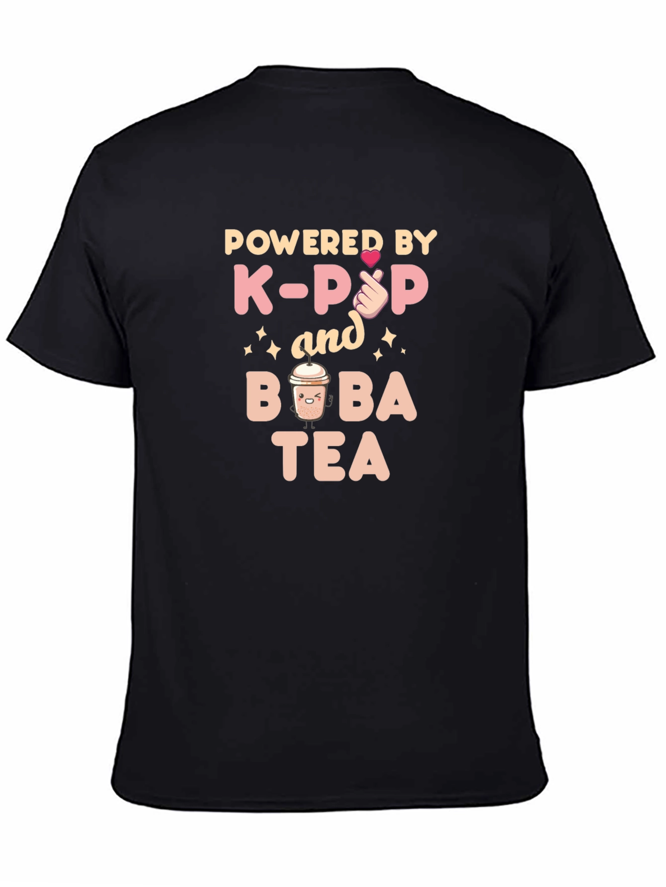Powered By K-Pop and Boba Tea T-Shirt