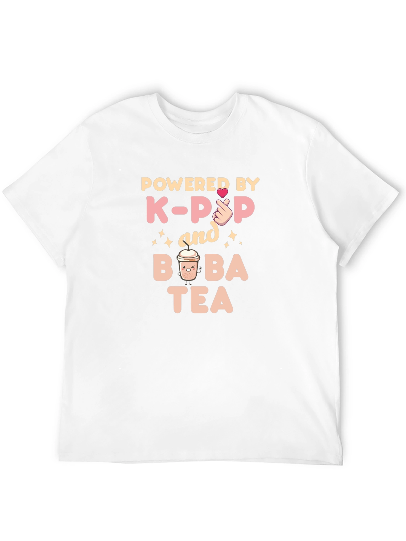 Powered By K-Pop and Boba Tea T-Shirt