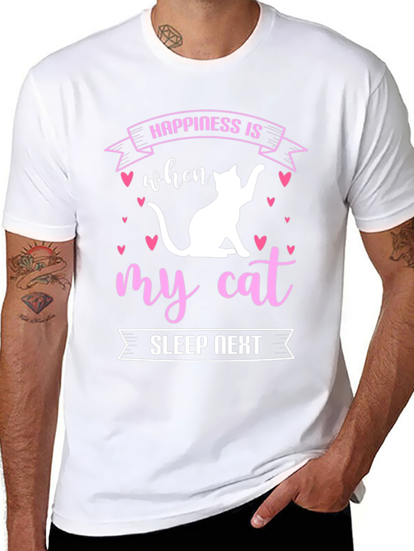 Happiness is My Cat Sleep Next T-Shirt