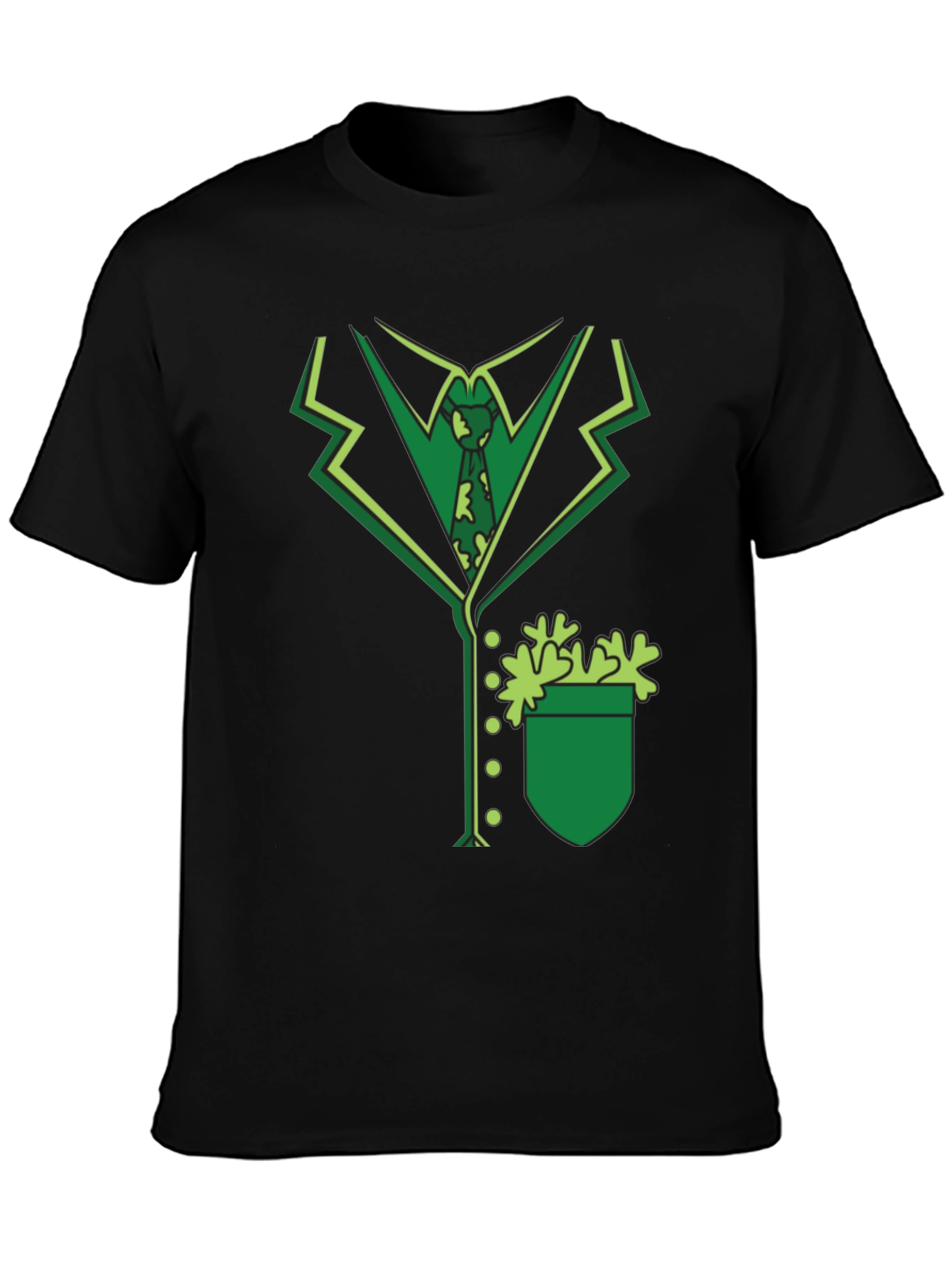 St. Patricks Day Suit T-Shirt - Green Shamrock Outfit