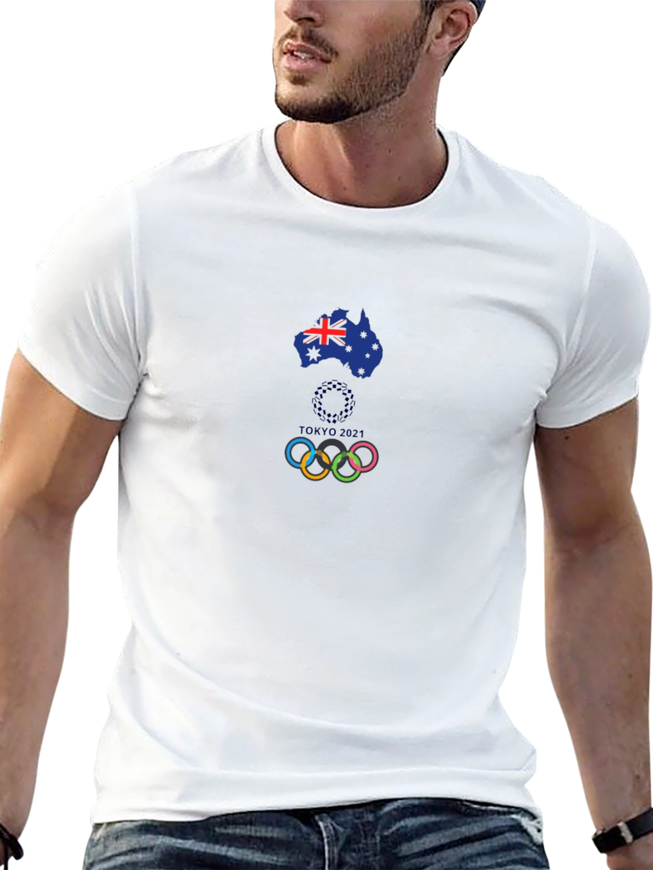 Australian Olympics Black T-Shirt