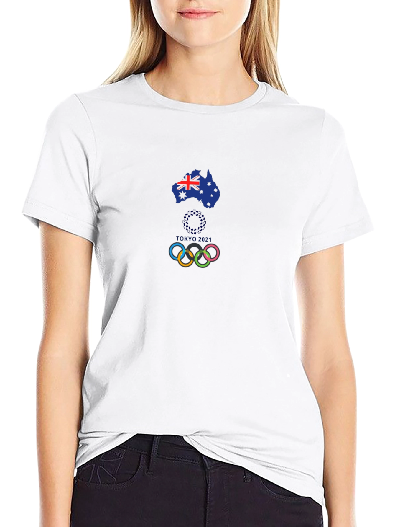 Australian Olympics Black T-Shirt