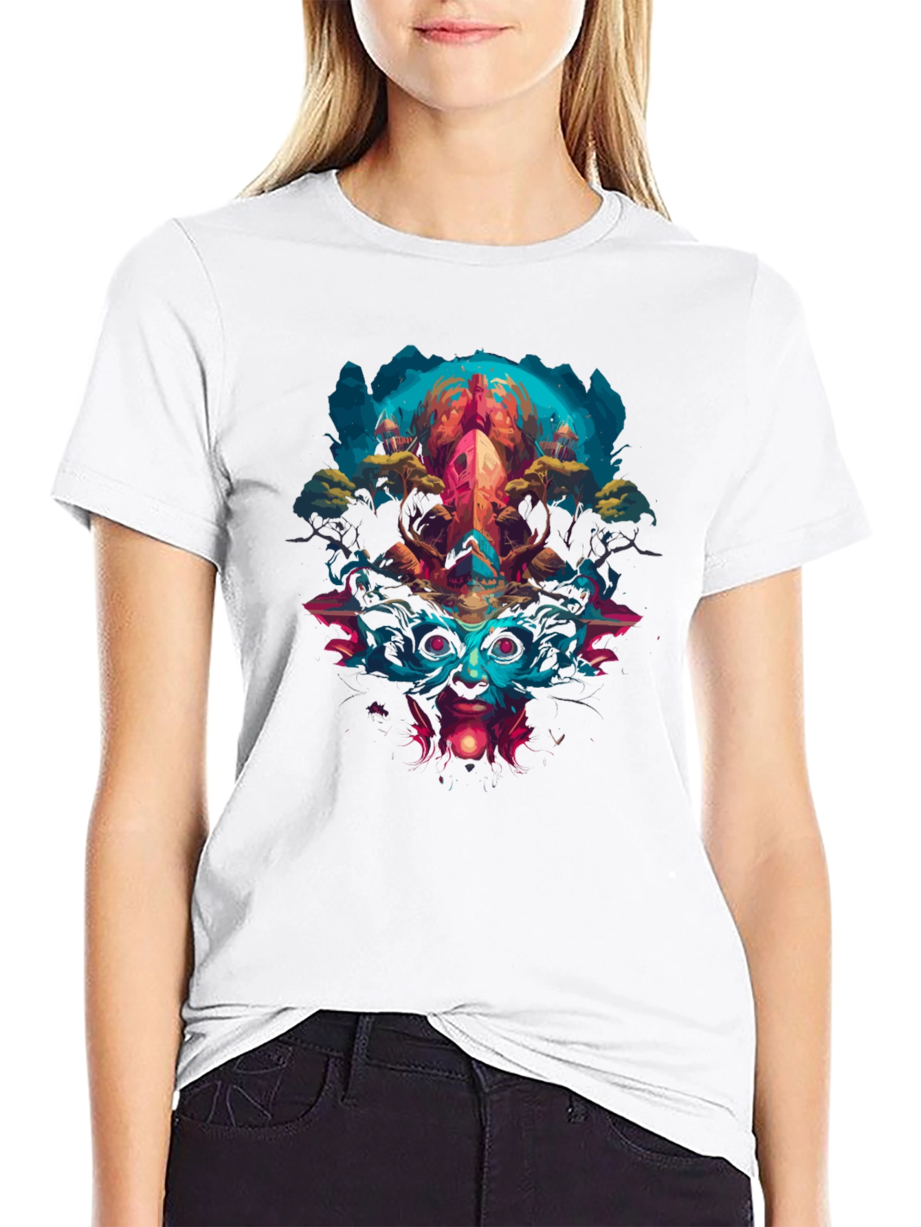 Mystic Creature Graphic Tee - Unique Design