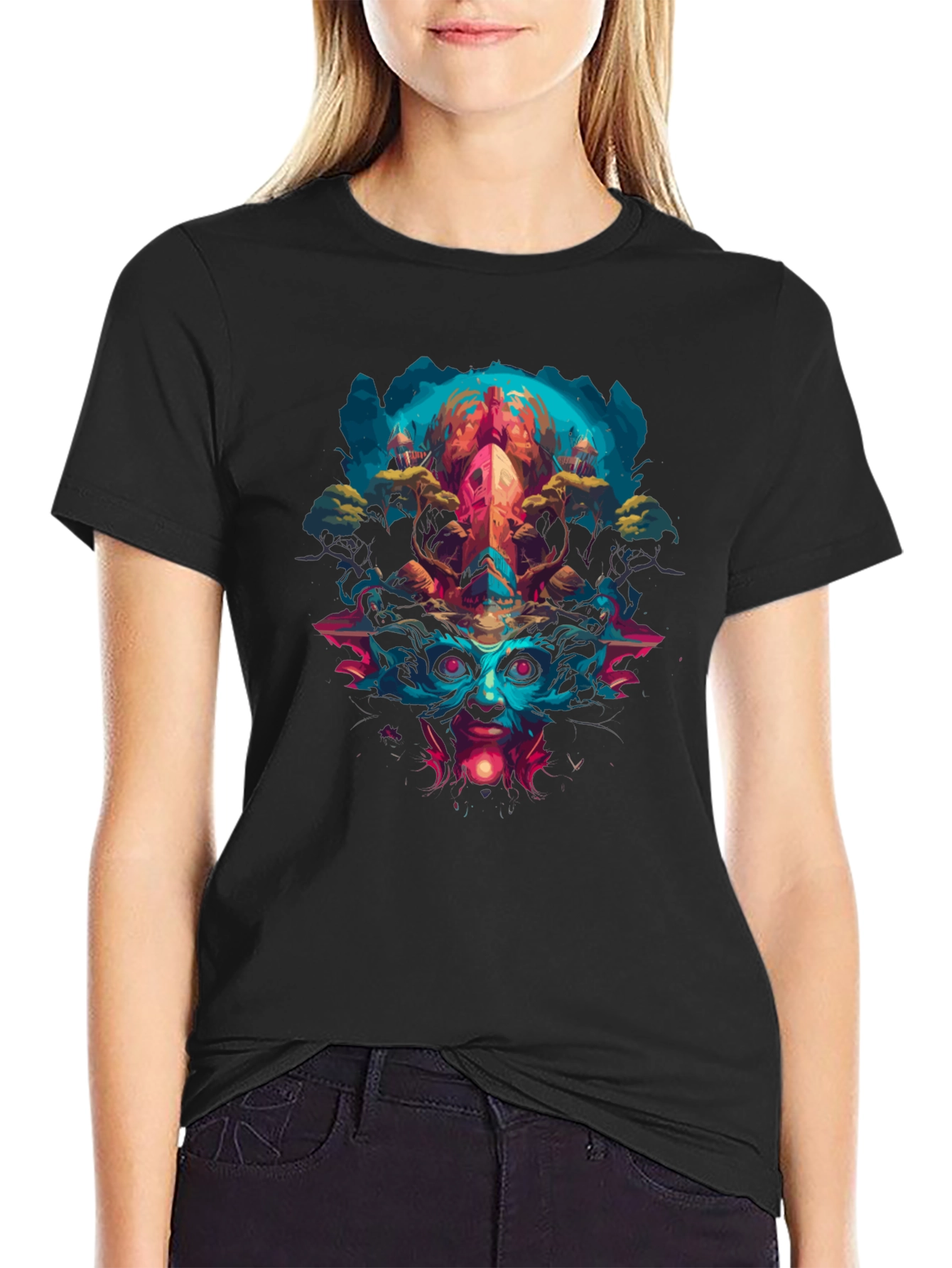 Mystic Creature Graphic Tee - Unique Design
