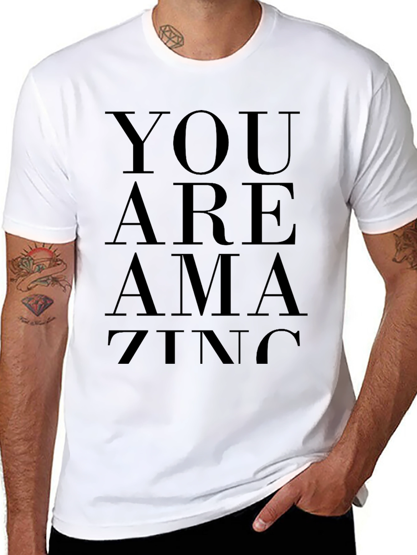 You Are Amazing Black Graphic Tee