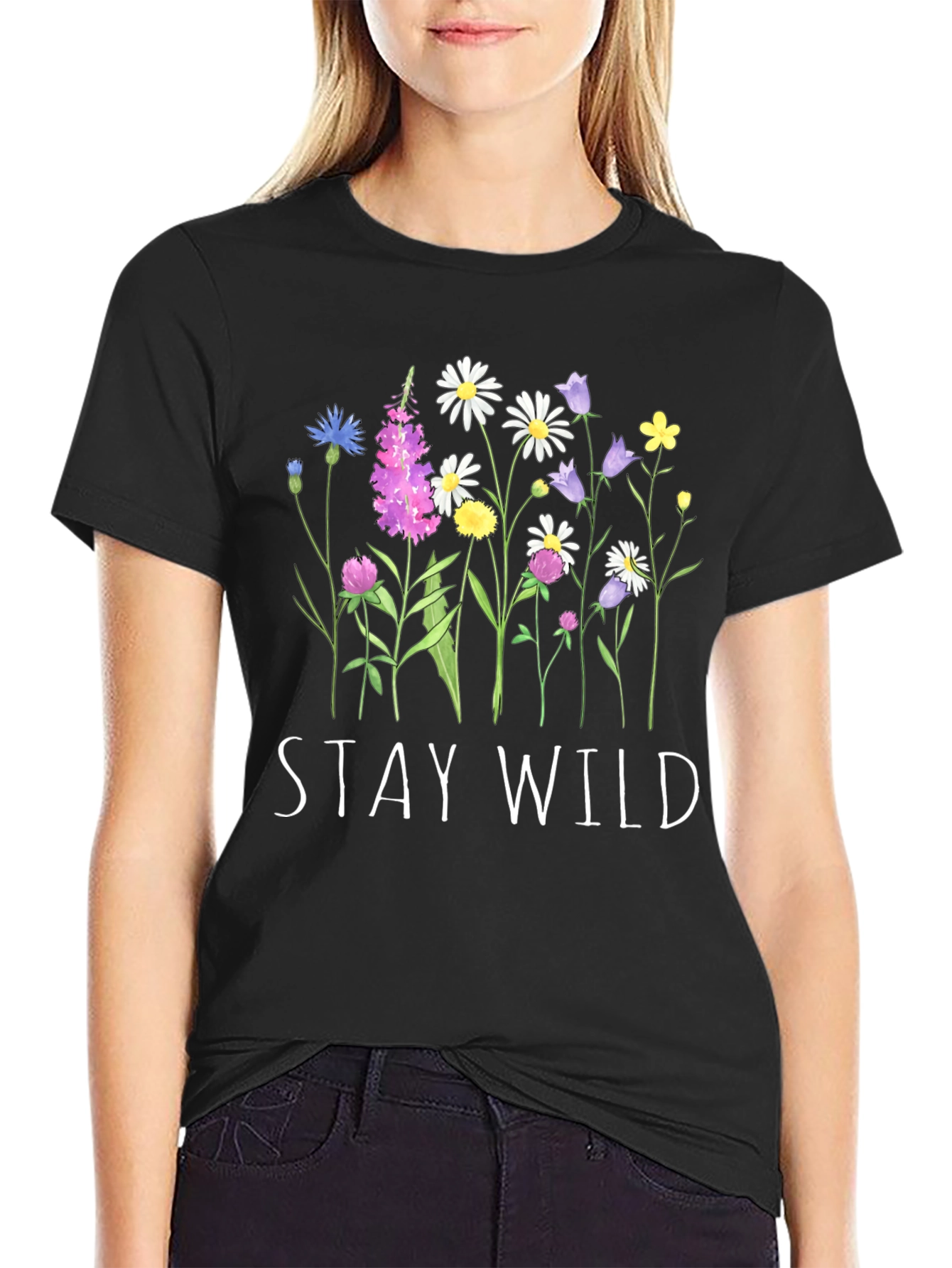 Stay Wild Floral Graphic Tee