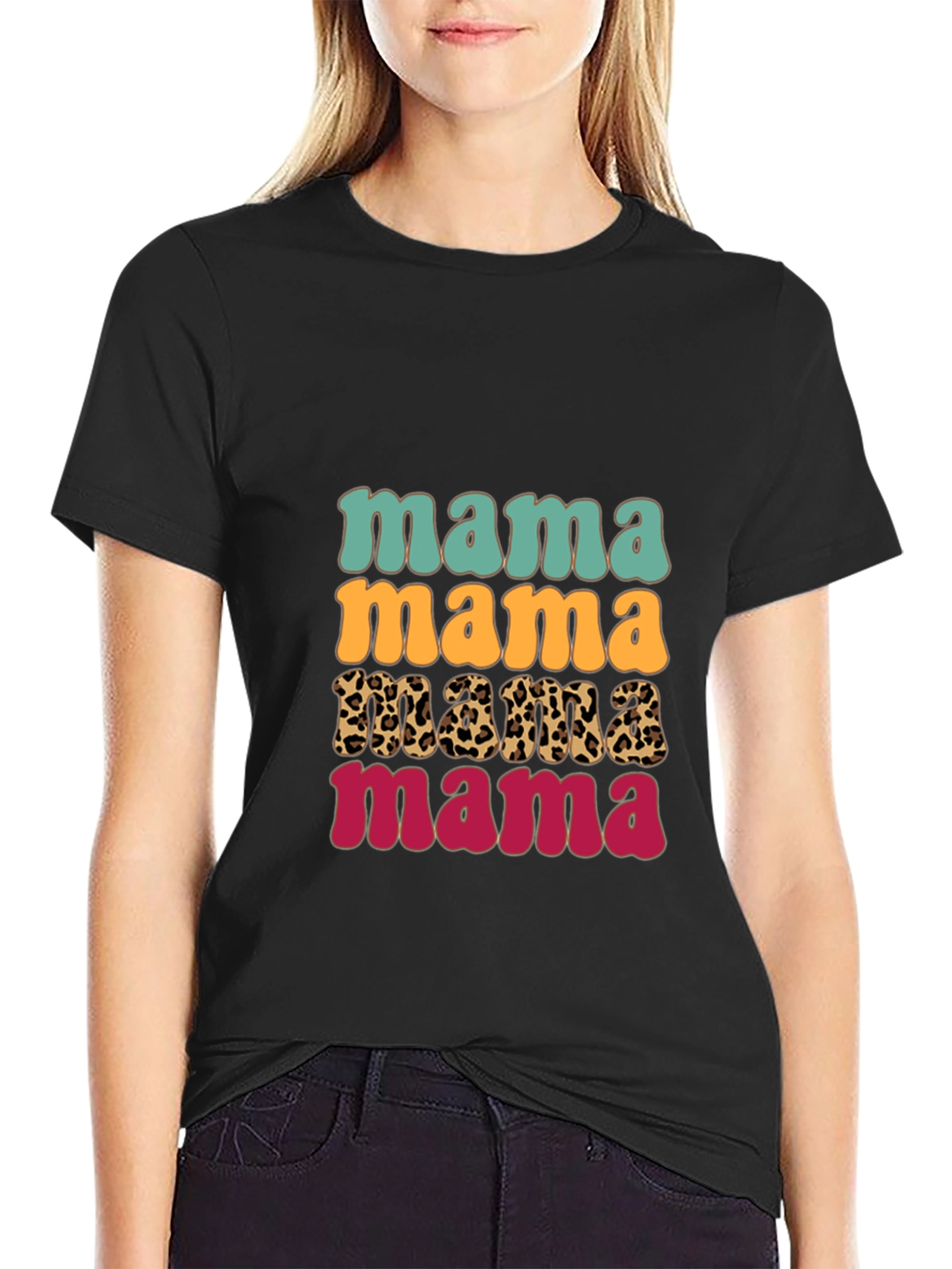Mama Stacked Graphic Tee - Trendy Mothers Day Shirt