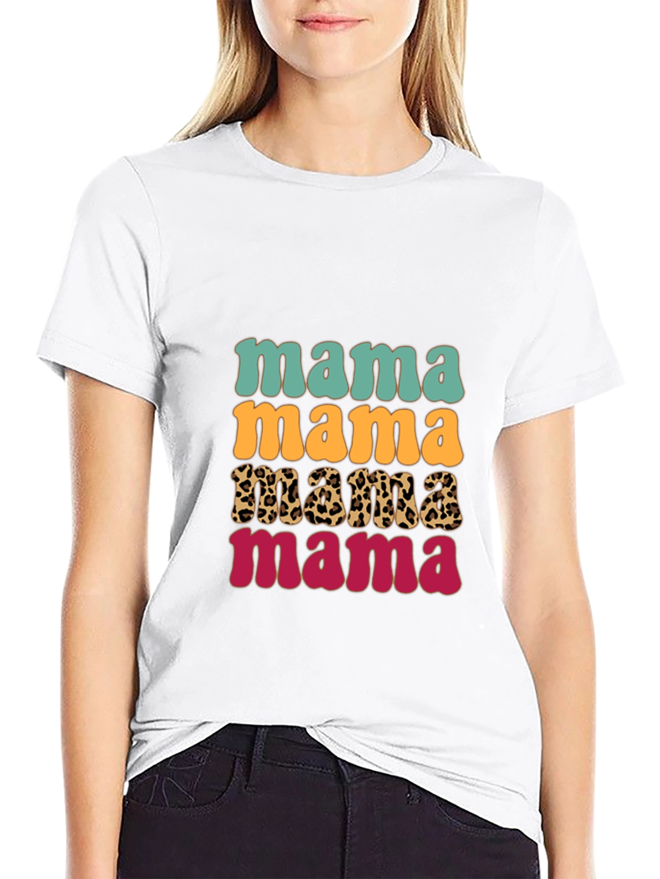 Mama Stacked Graphic Tee - Trendy Mothers Day Shirt