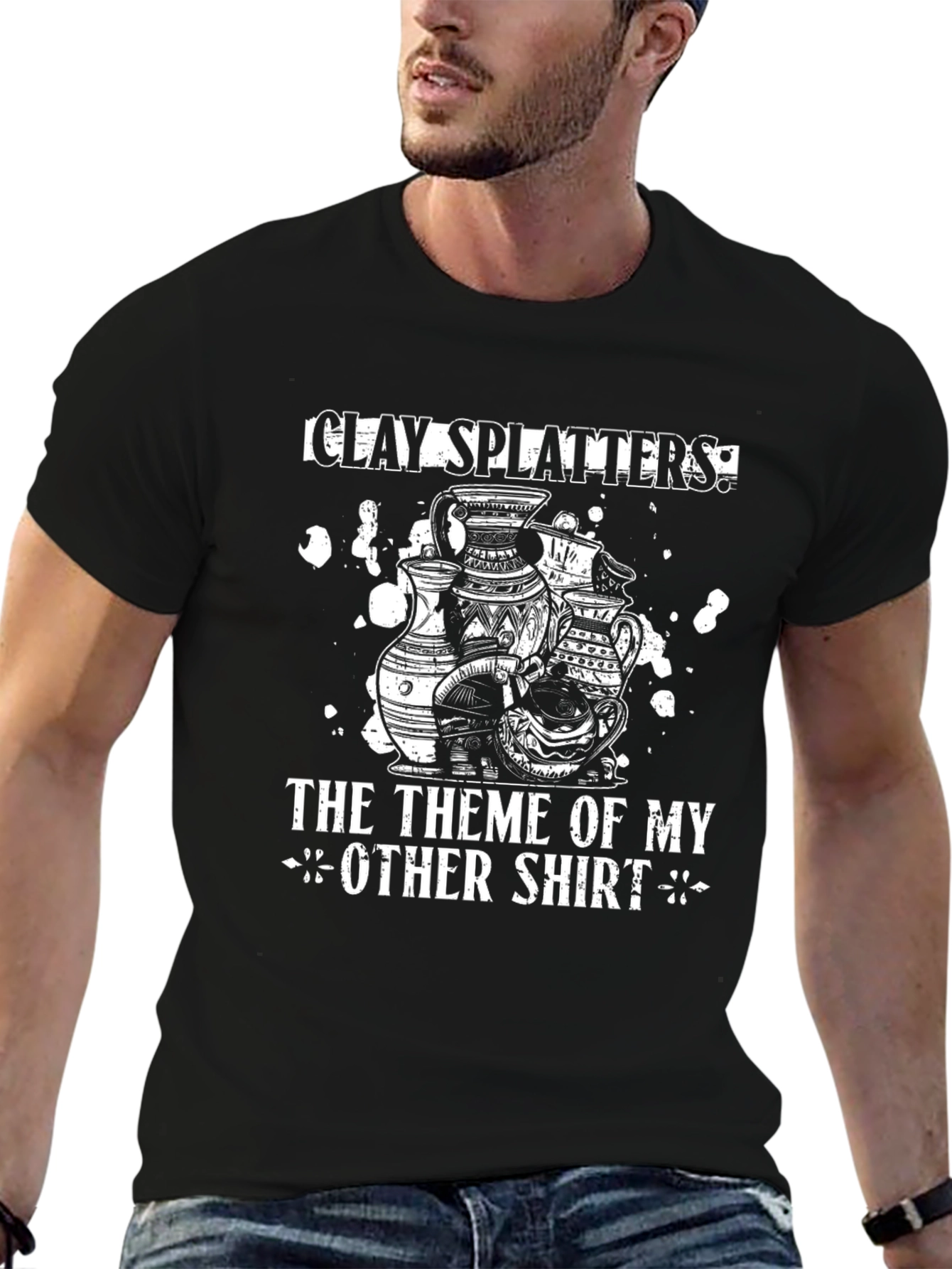 Clay Splatters T-Shirt Pottery Design