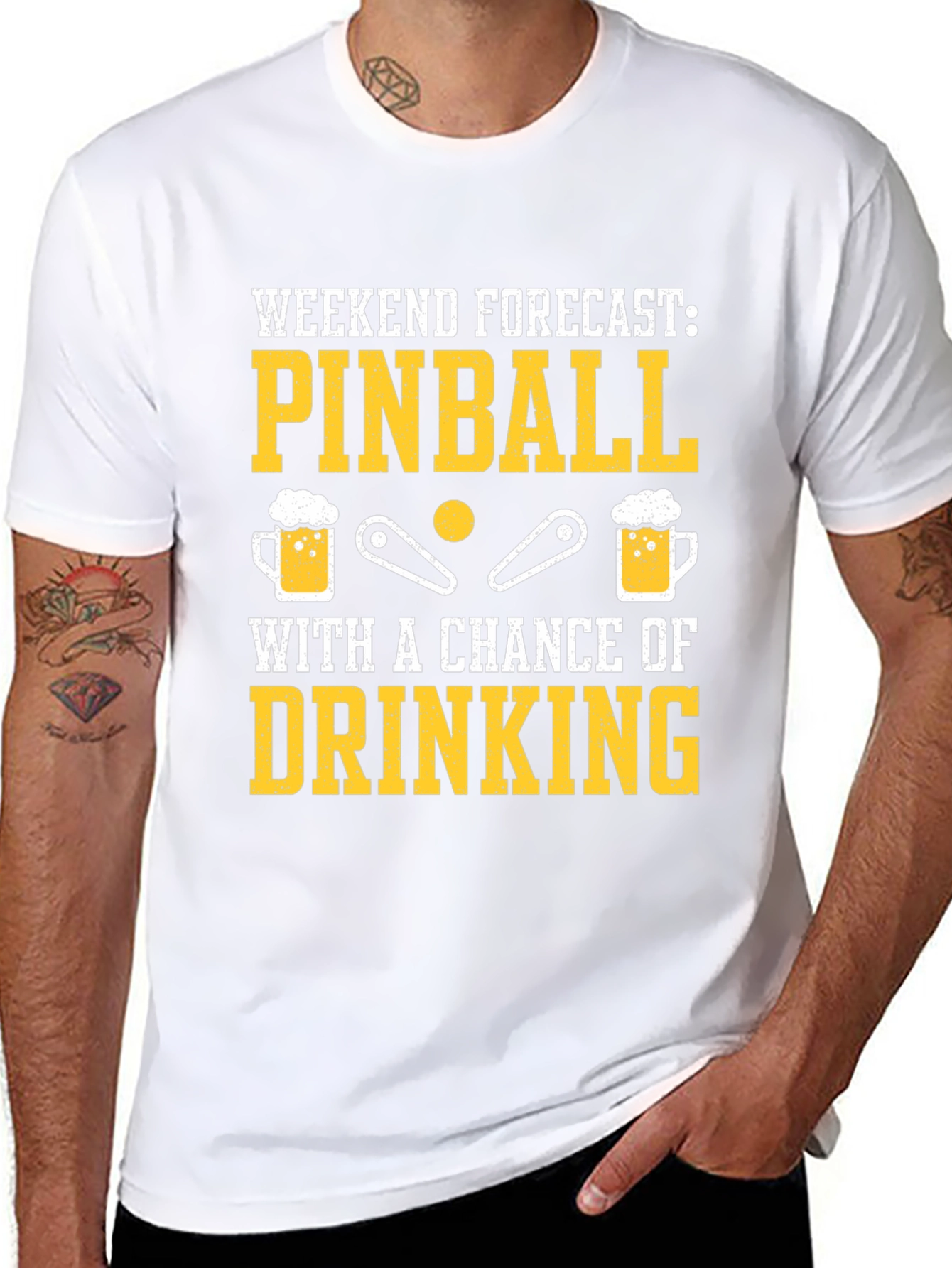 Pinball & Drinking T-Shirt - Weekend Forecast