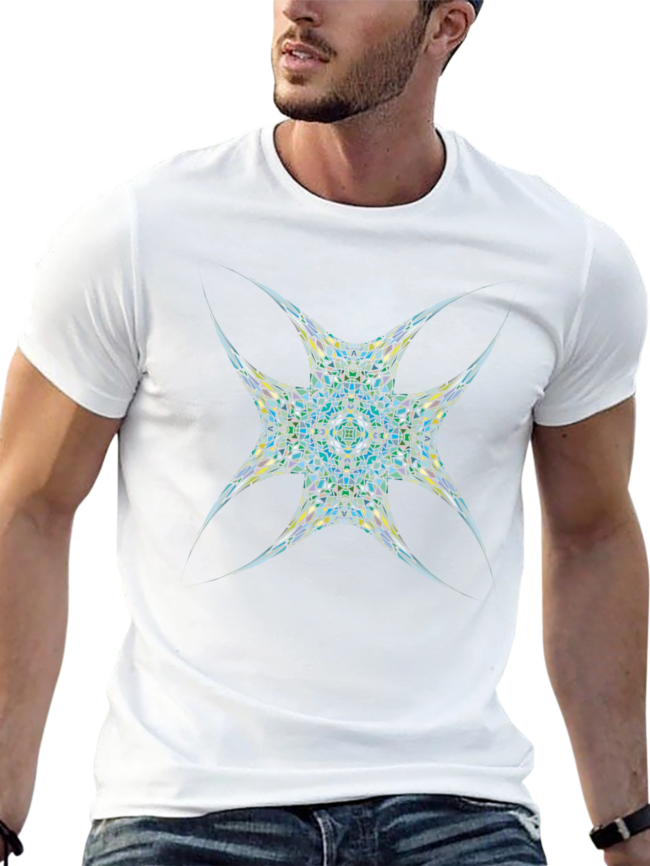 Abstract Mosaic T-Shirt - Modern Graphic Tee
