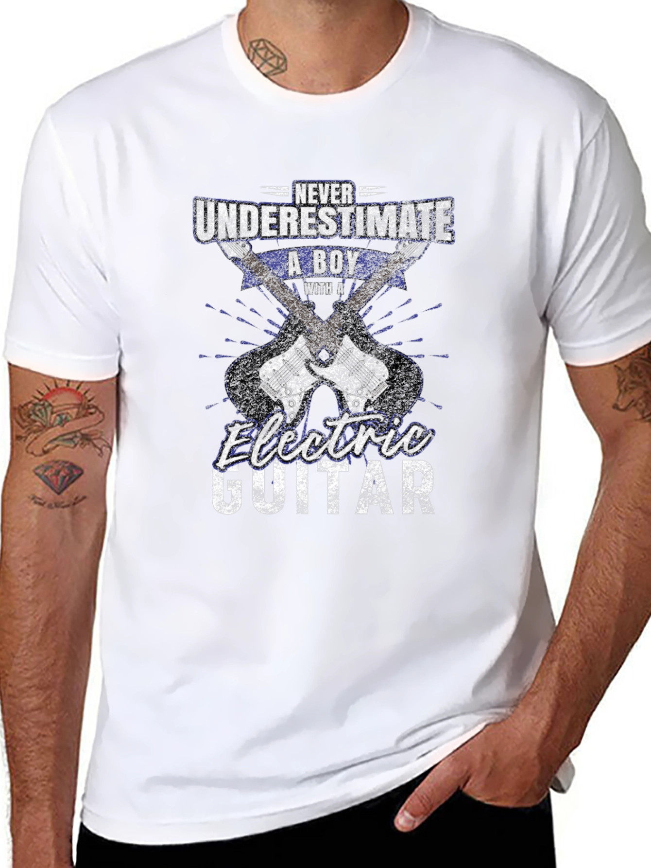 Electric Guitar Boy T-Shirt - Never Underestimate