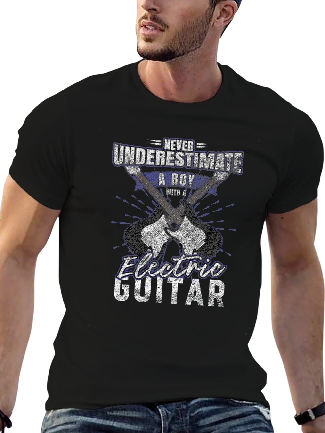 Electric Guitar Boy T-Shirt - Never Underestimate