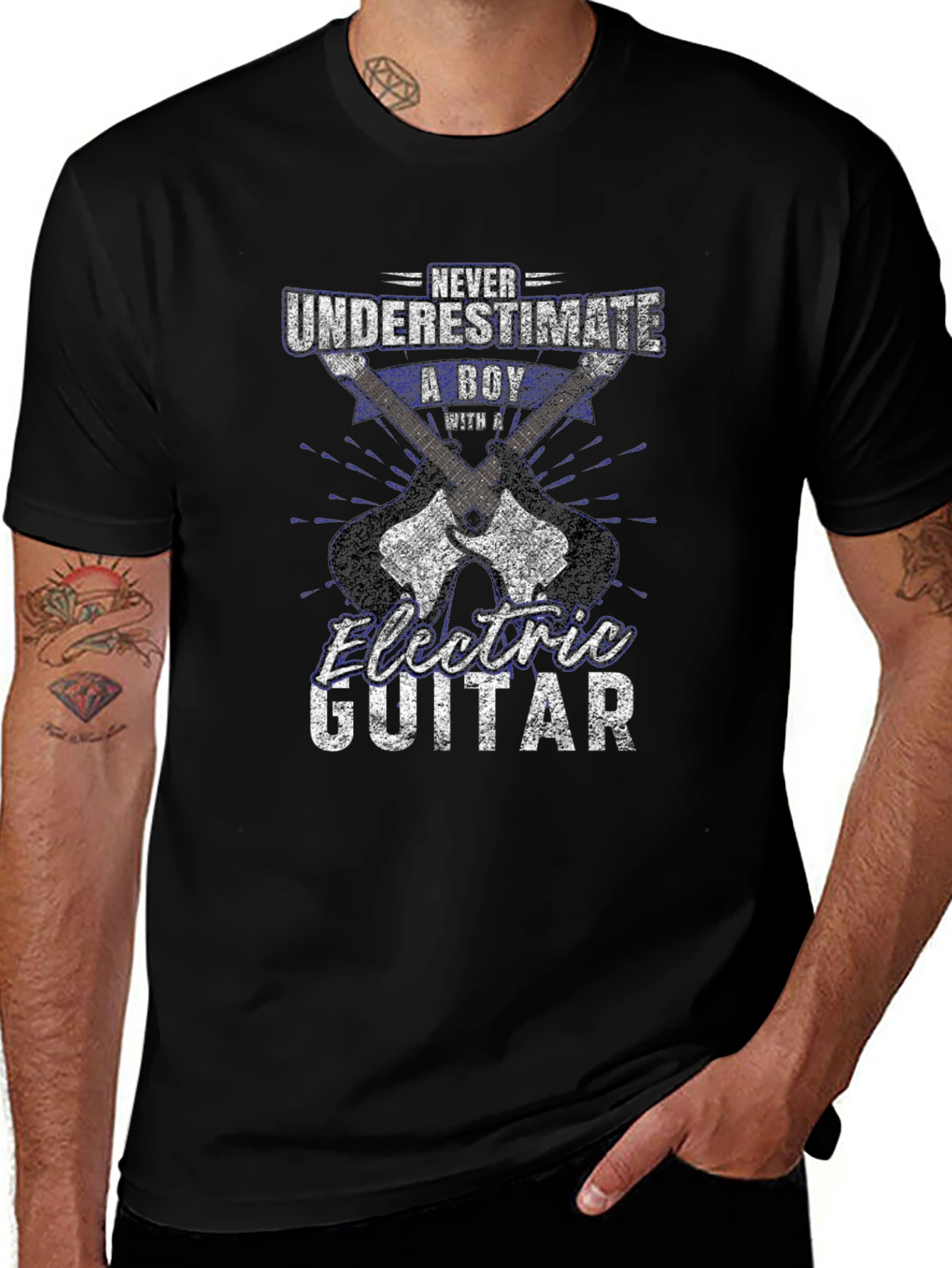 Electric Guitar Boy T-Shirt - Never Underestimate