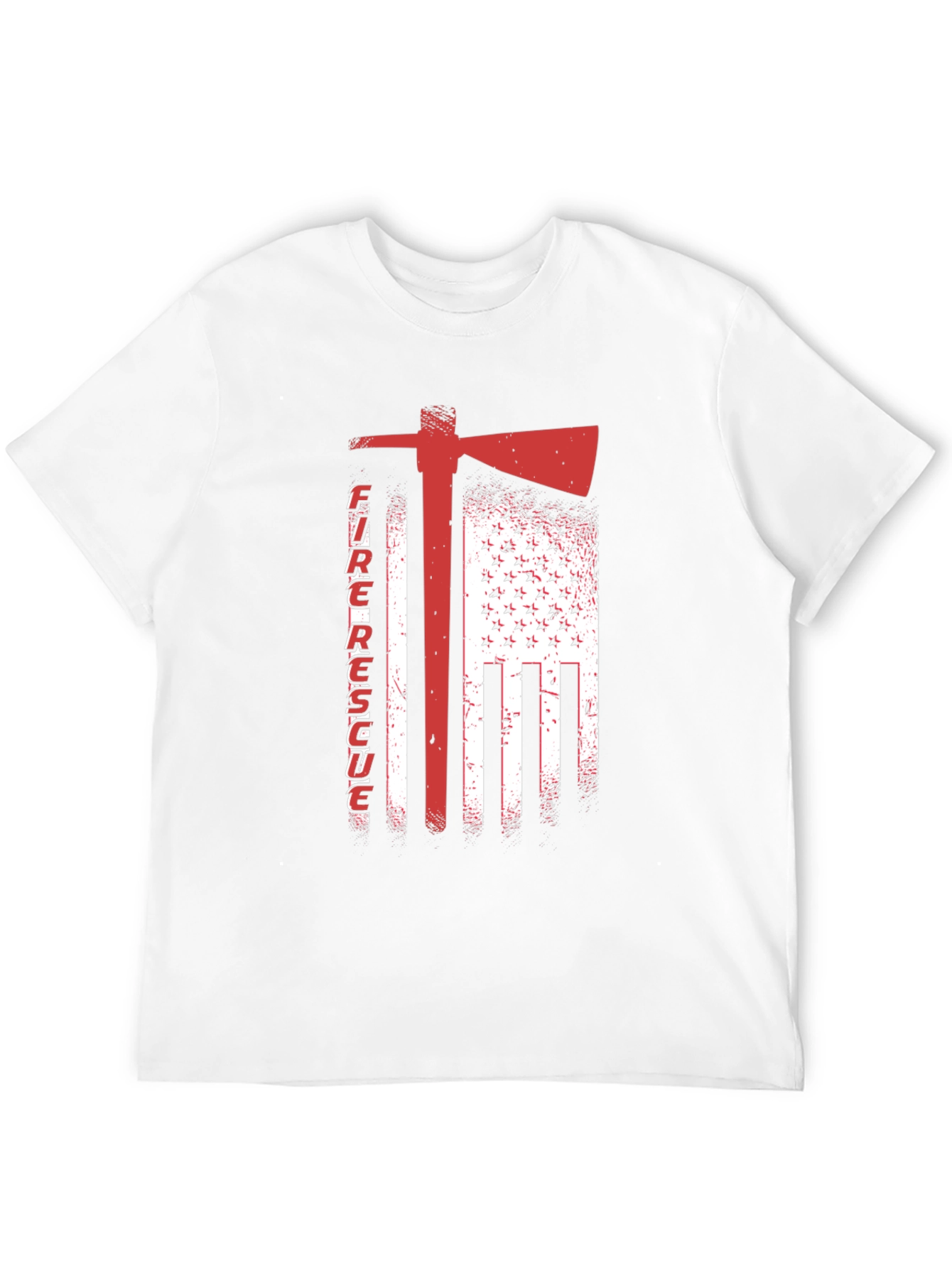 Fire Rescue American Flag Axe T-Shirt
