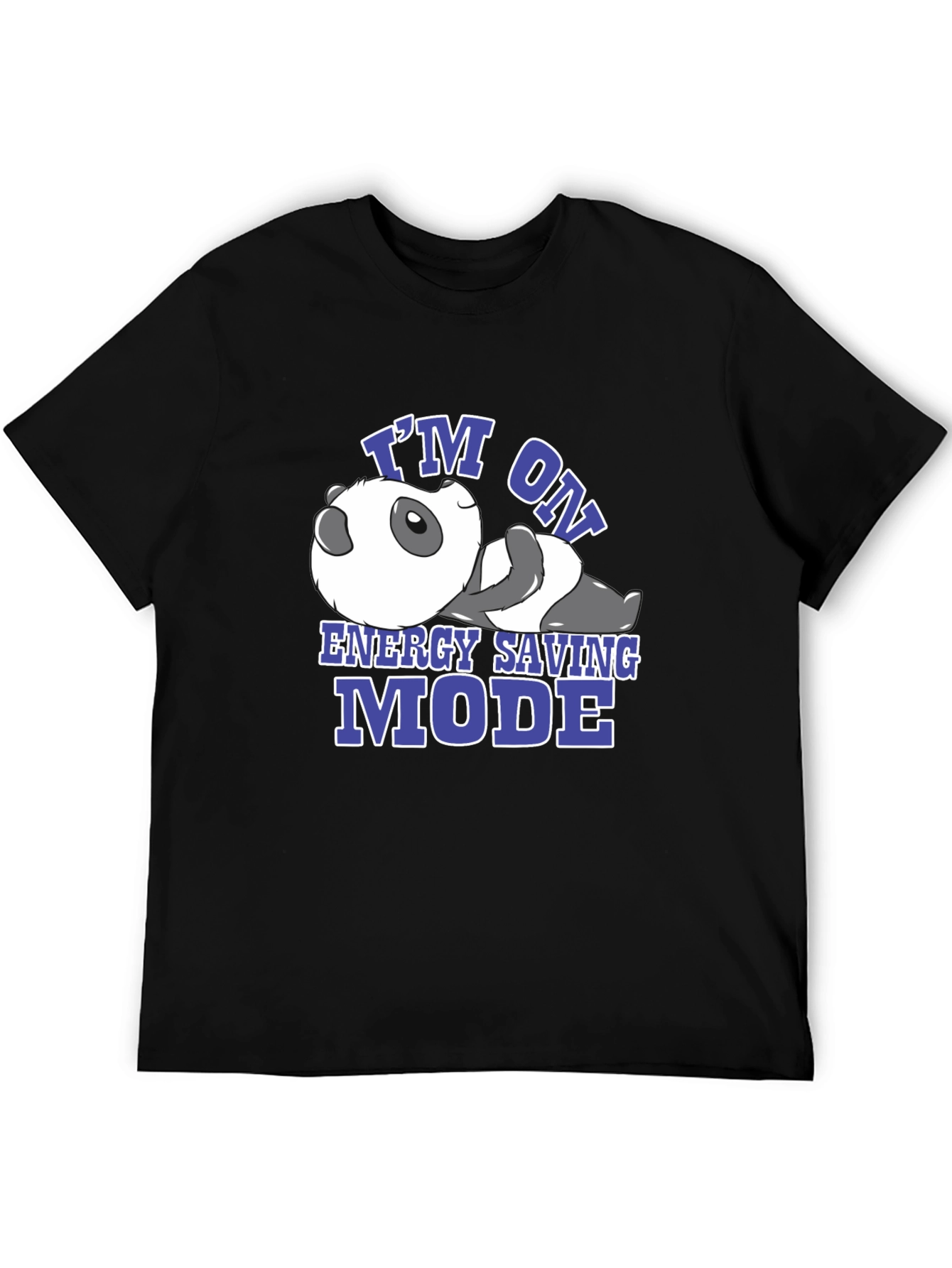 Energy Saving Panda T-Shirt - Cute Lazy Mode