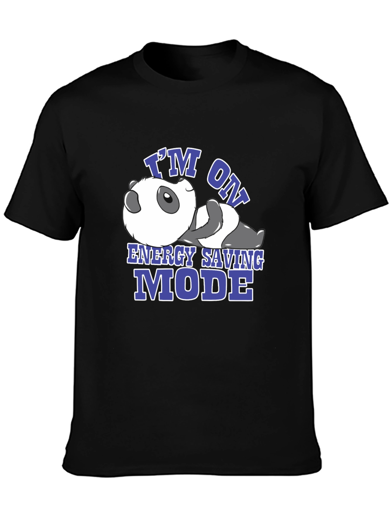 Energy Saving Panda T-Shirt - Cute Lazy Mode