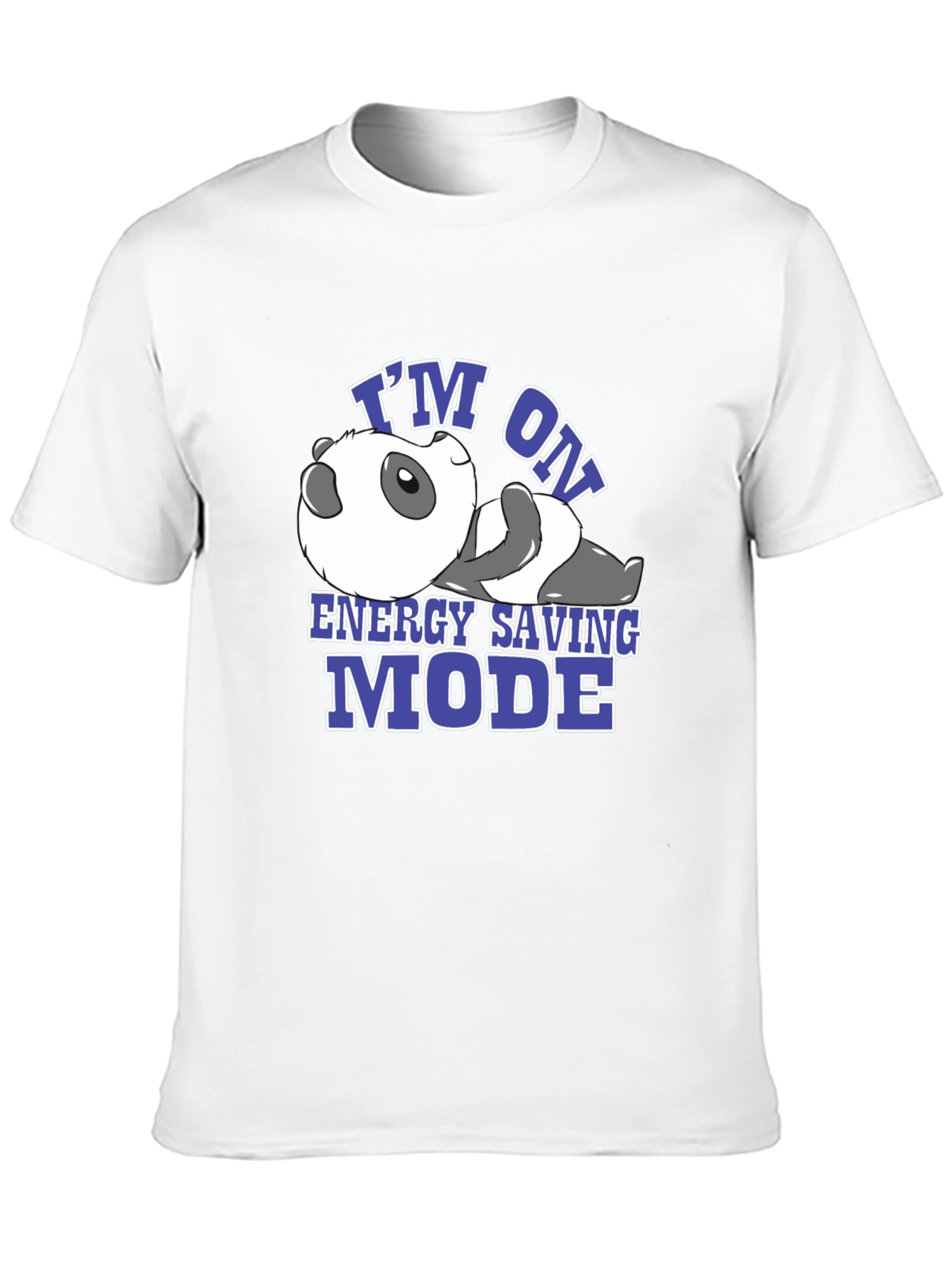 Energy Saving Panda T-Shirt - Cute Lazy Mode
