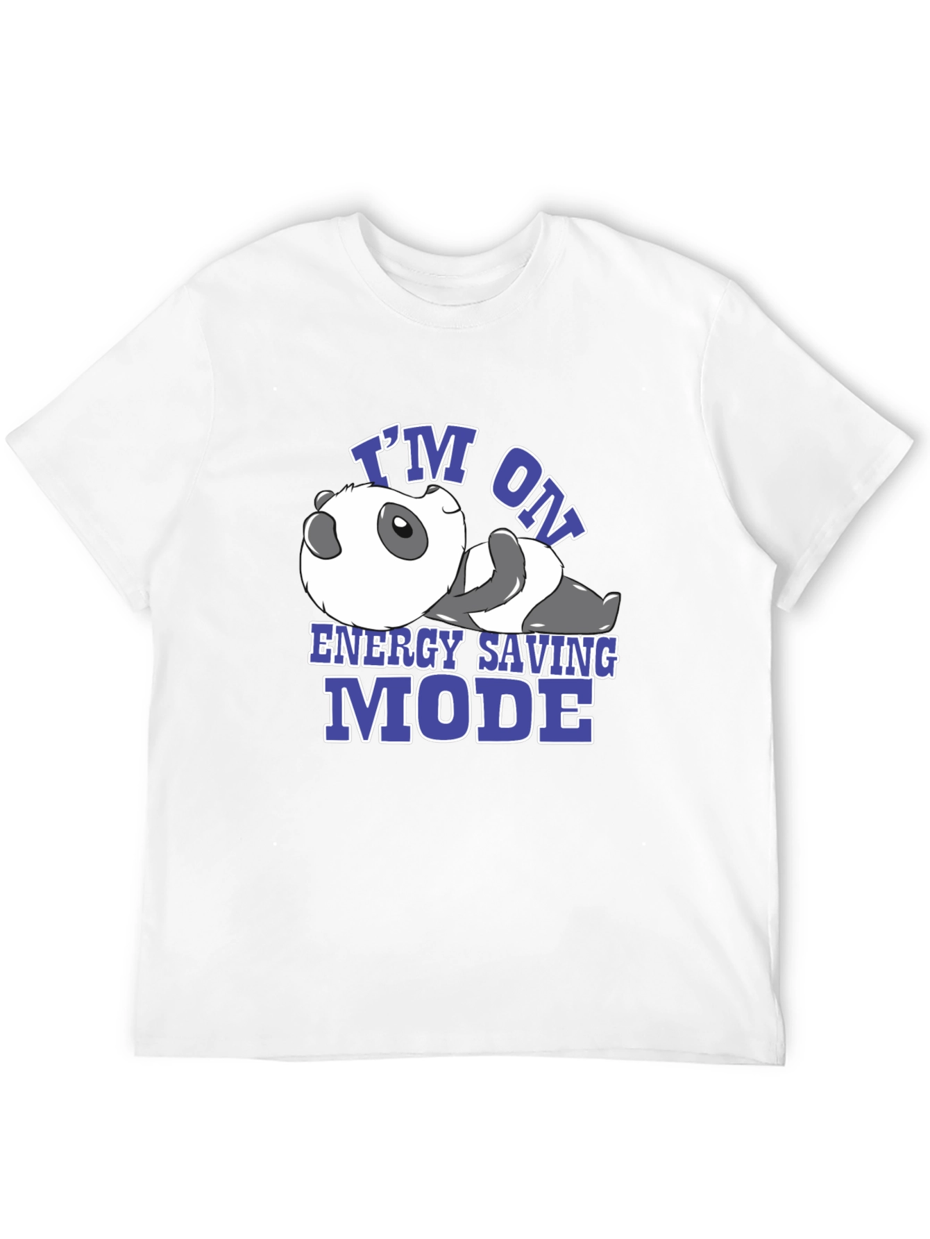 Energy Saving Panda T-Shirt - Cute Lazy Mode