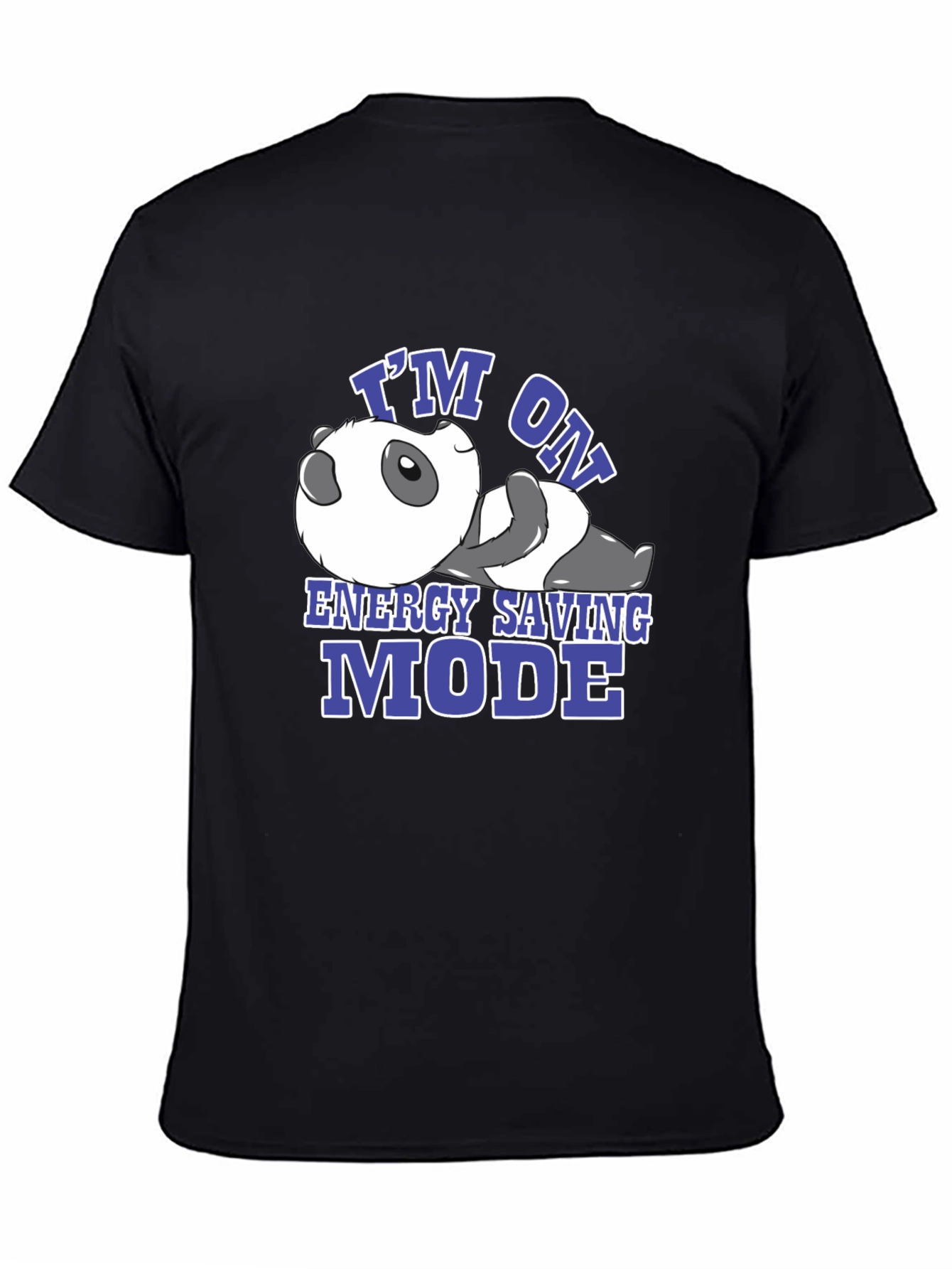 Energy Saving Panda T-Shirt - Cute Lazy Mode