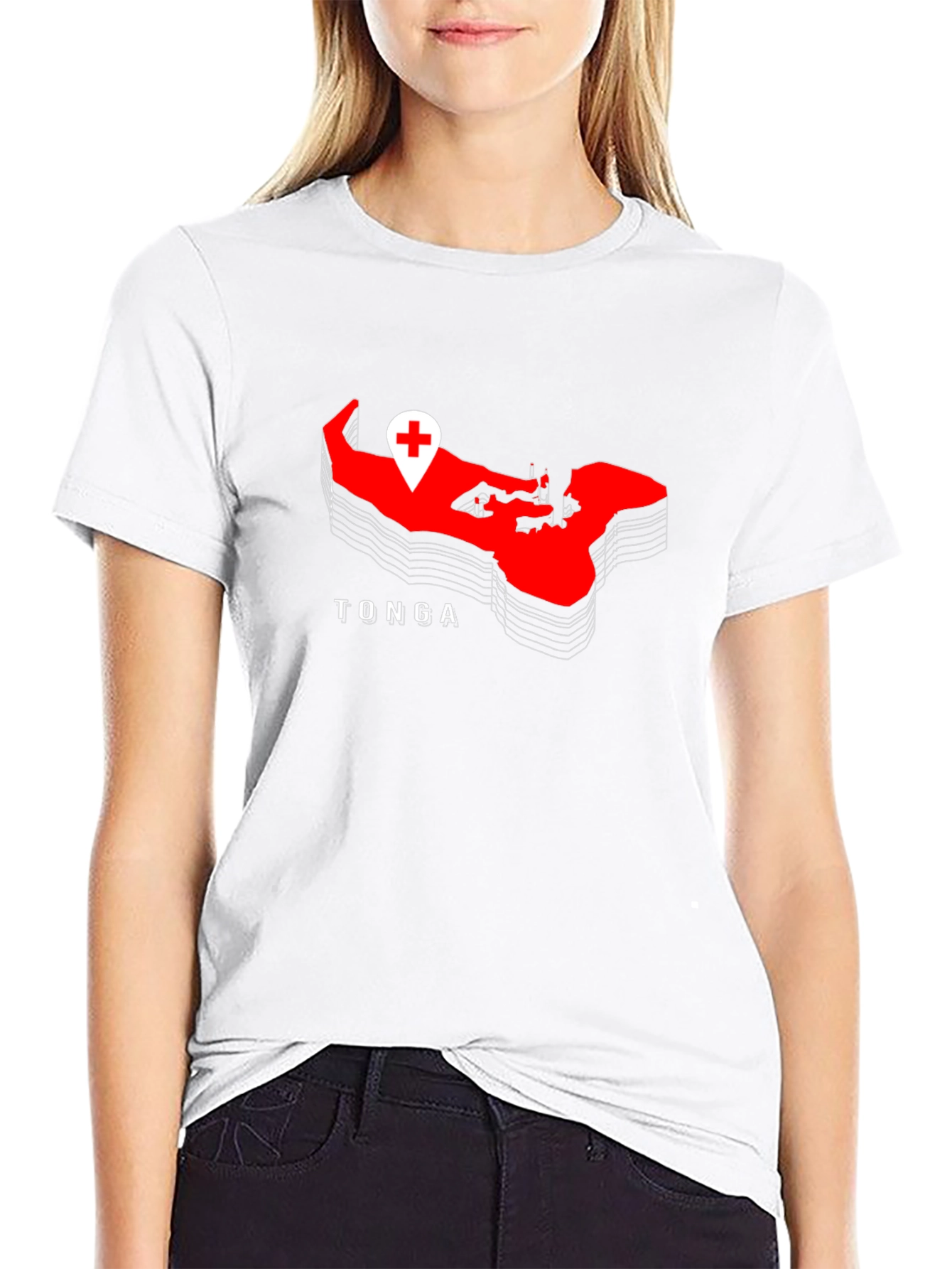 Tonga Map Graphic T-Shirt - Island Pride Tee