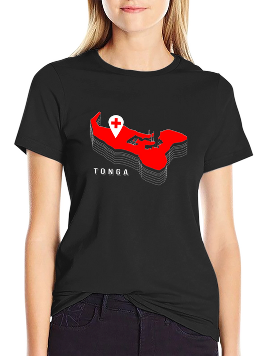 Tonga Map Graphic T-Shirt - Island Pride Tee