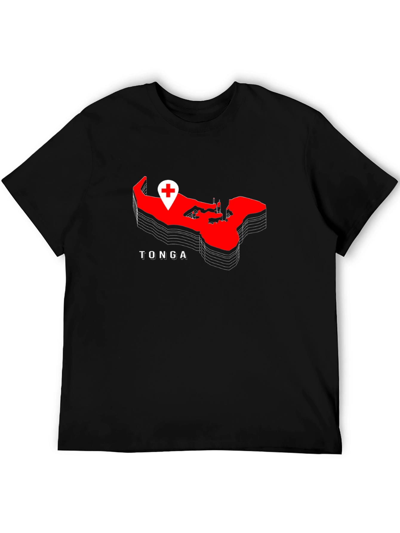 Tonga Map Graphic T-Shirt - Island Pride Tee