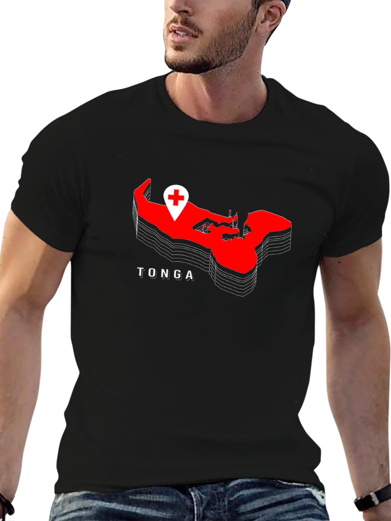 Tonga Map Graphic T-Shirt - Island Pride Tee