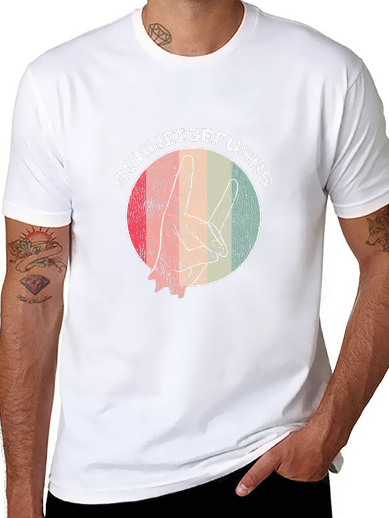 Retro SCHWEIGEFUCHS Graphic Tee