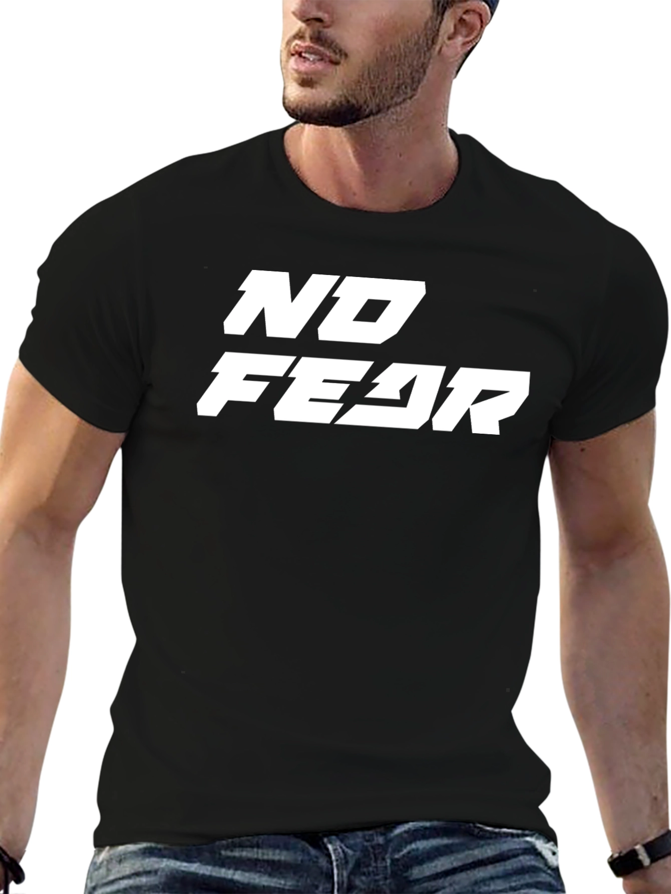 No Fear Black Graphic Tee