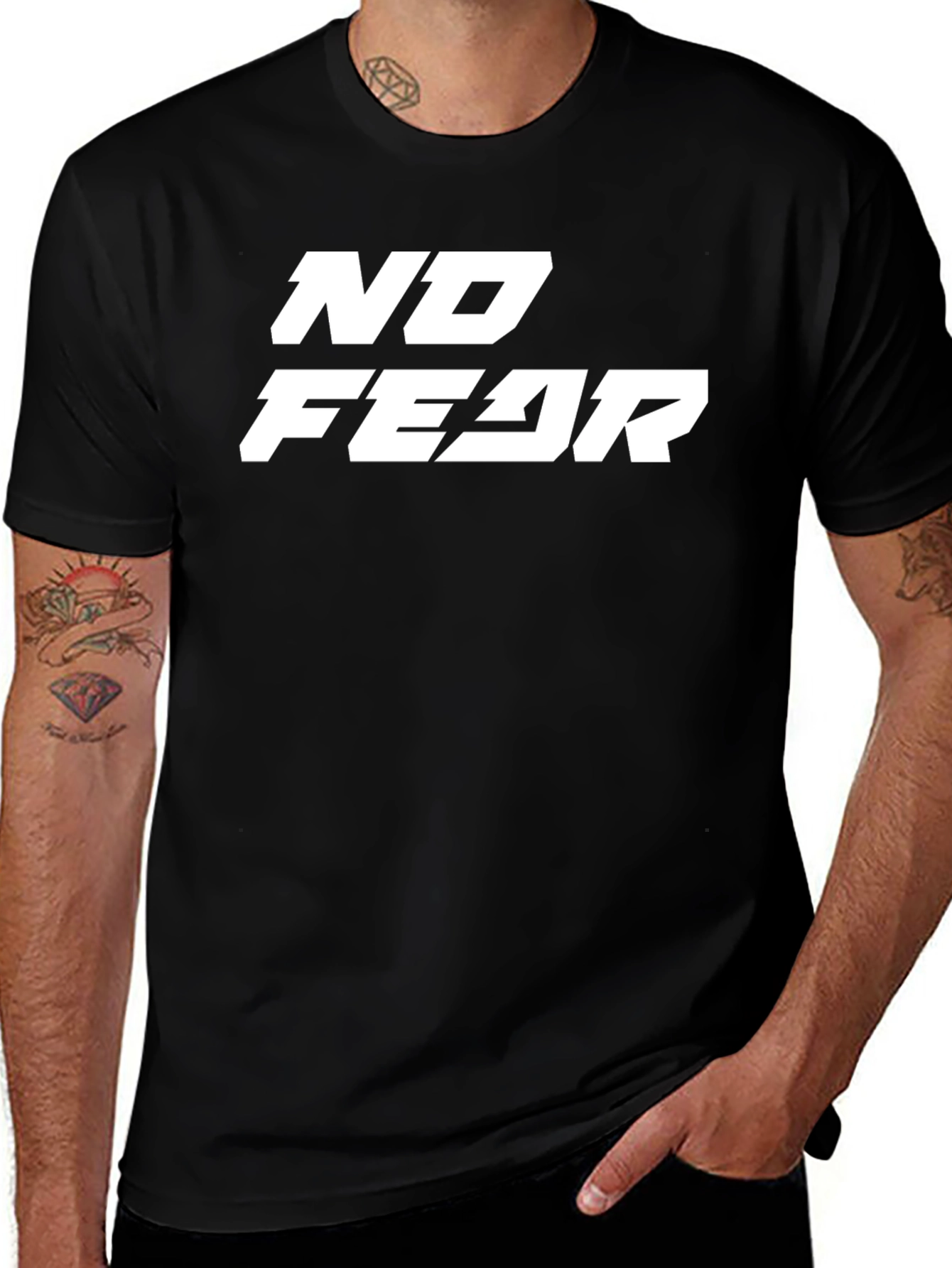 No Fear Black Graphic Tee
