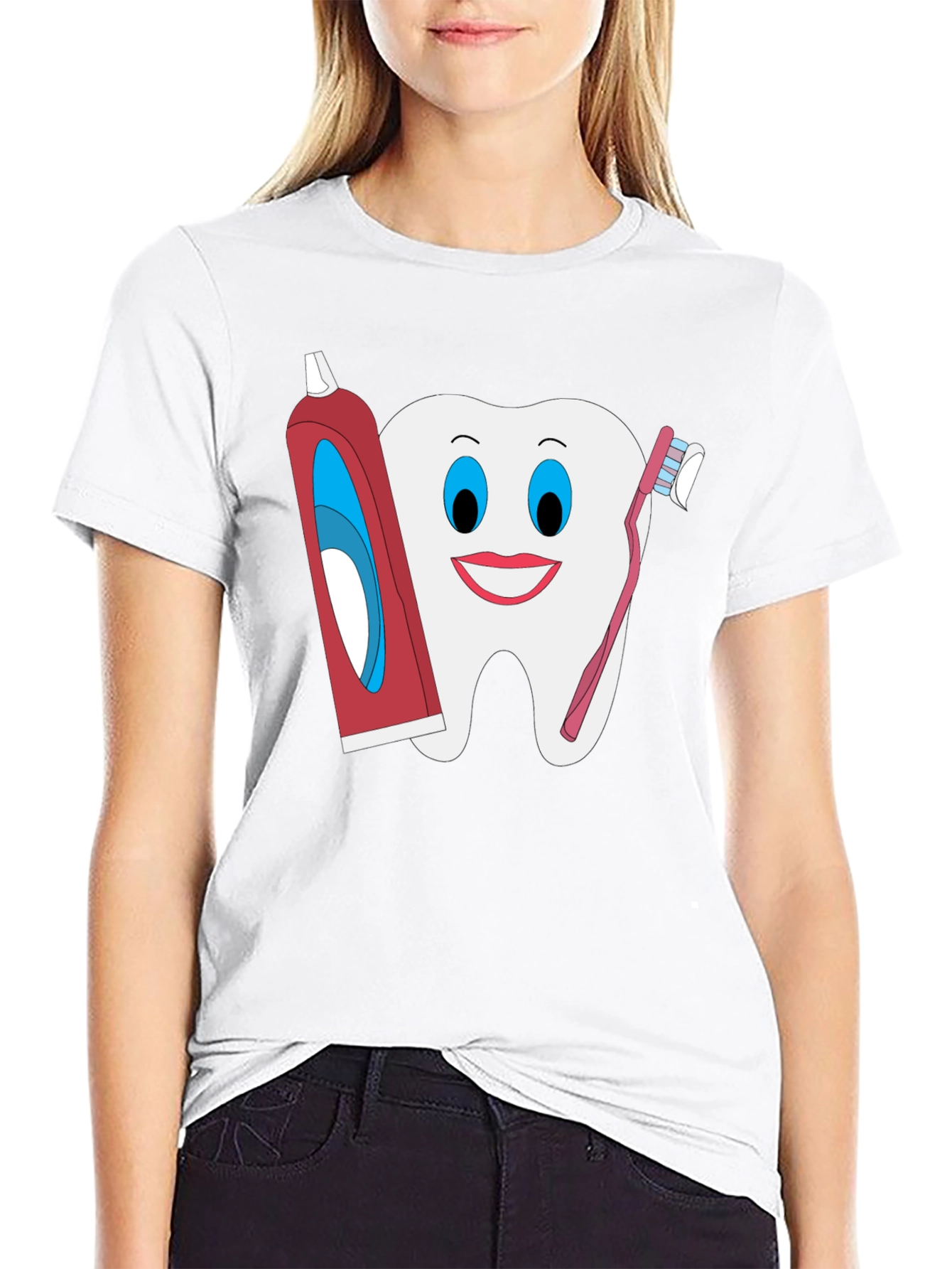 Funny Tooth & Hygiene Black T-Shirt