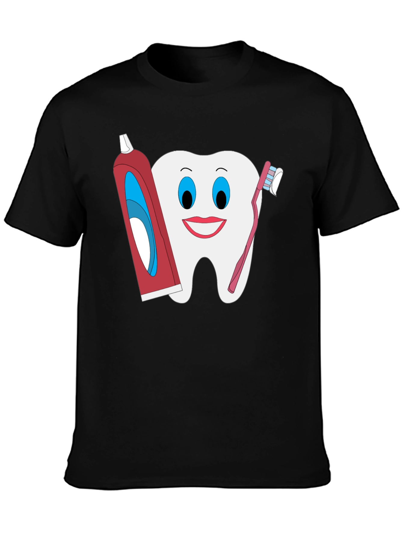 Funny Tooth & Hygiene Black T-Shirt