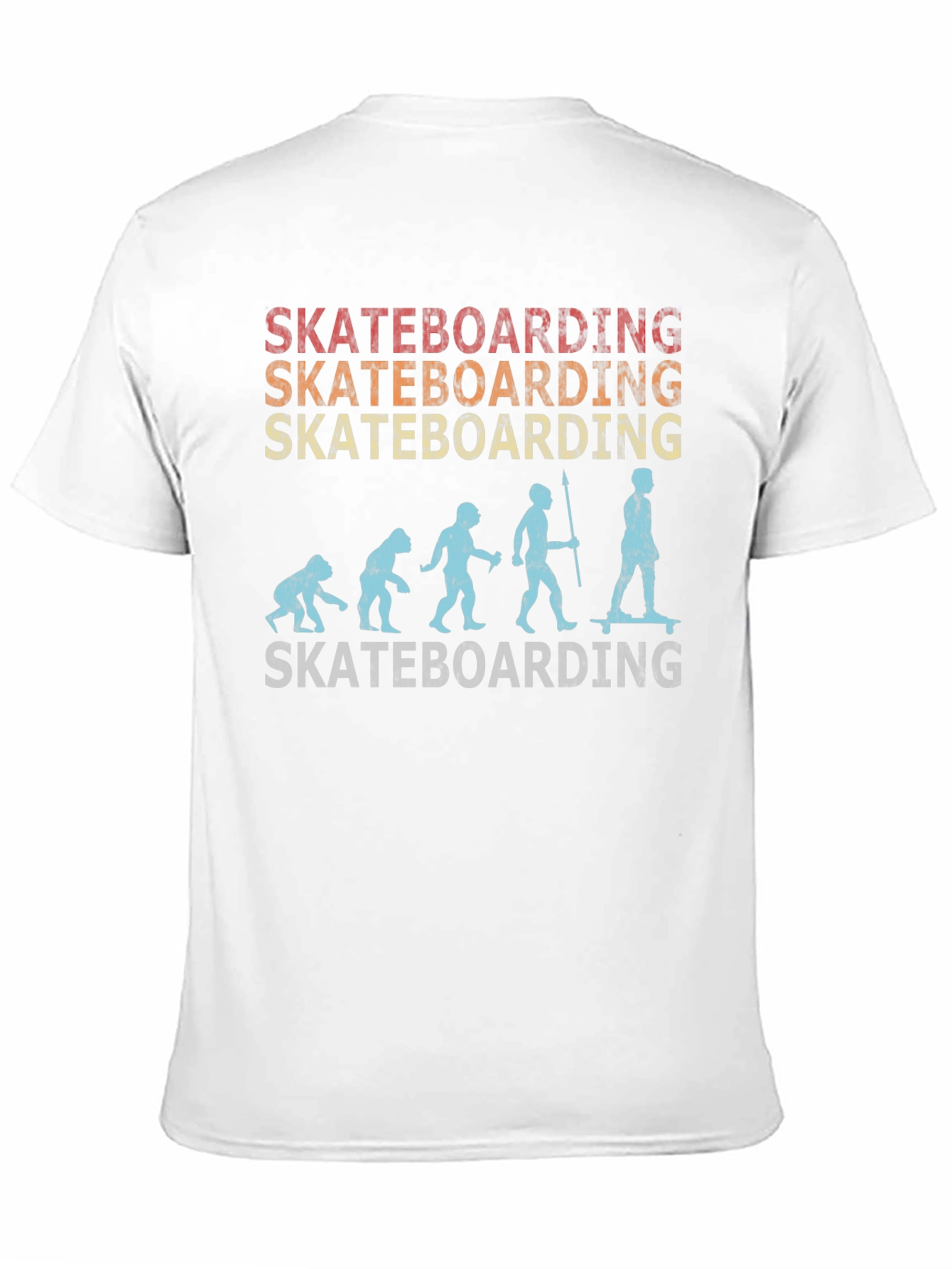 Skateboarding Evolution Graphic Tee - Cool Retro Design