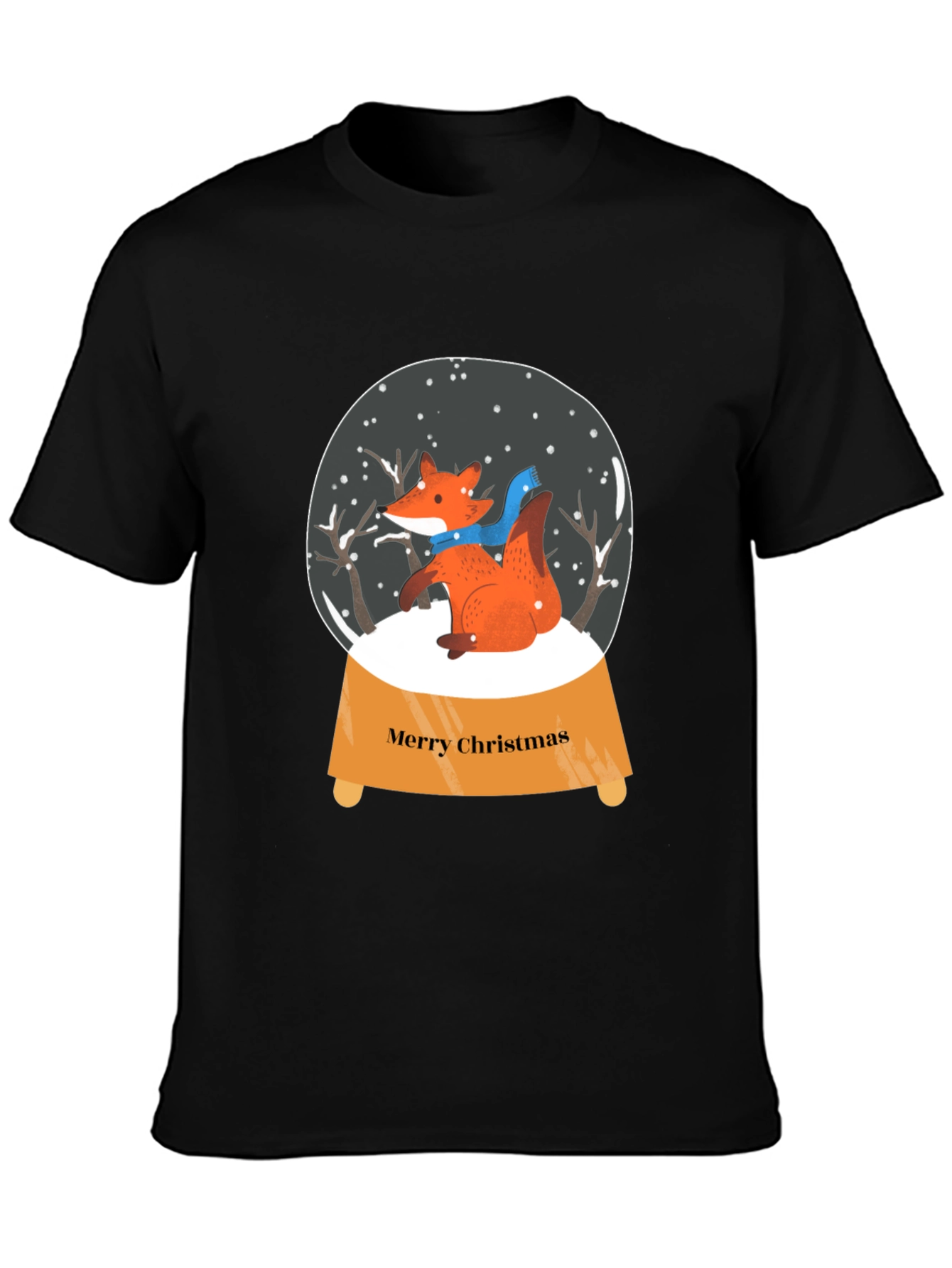 Festive Fox Snow Globe Graphic Tee