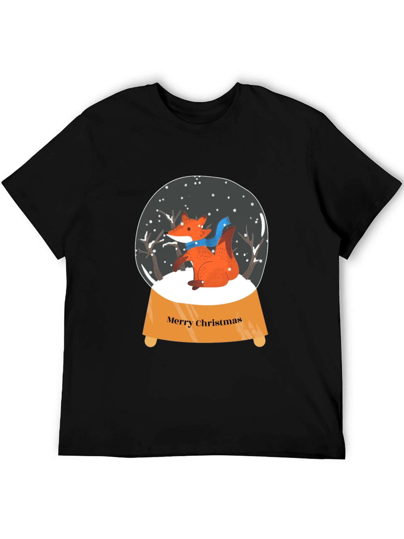 Festive Fox Snow Globe Graphic Tee