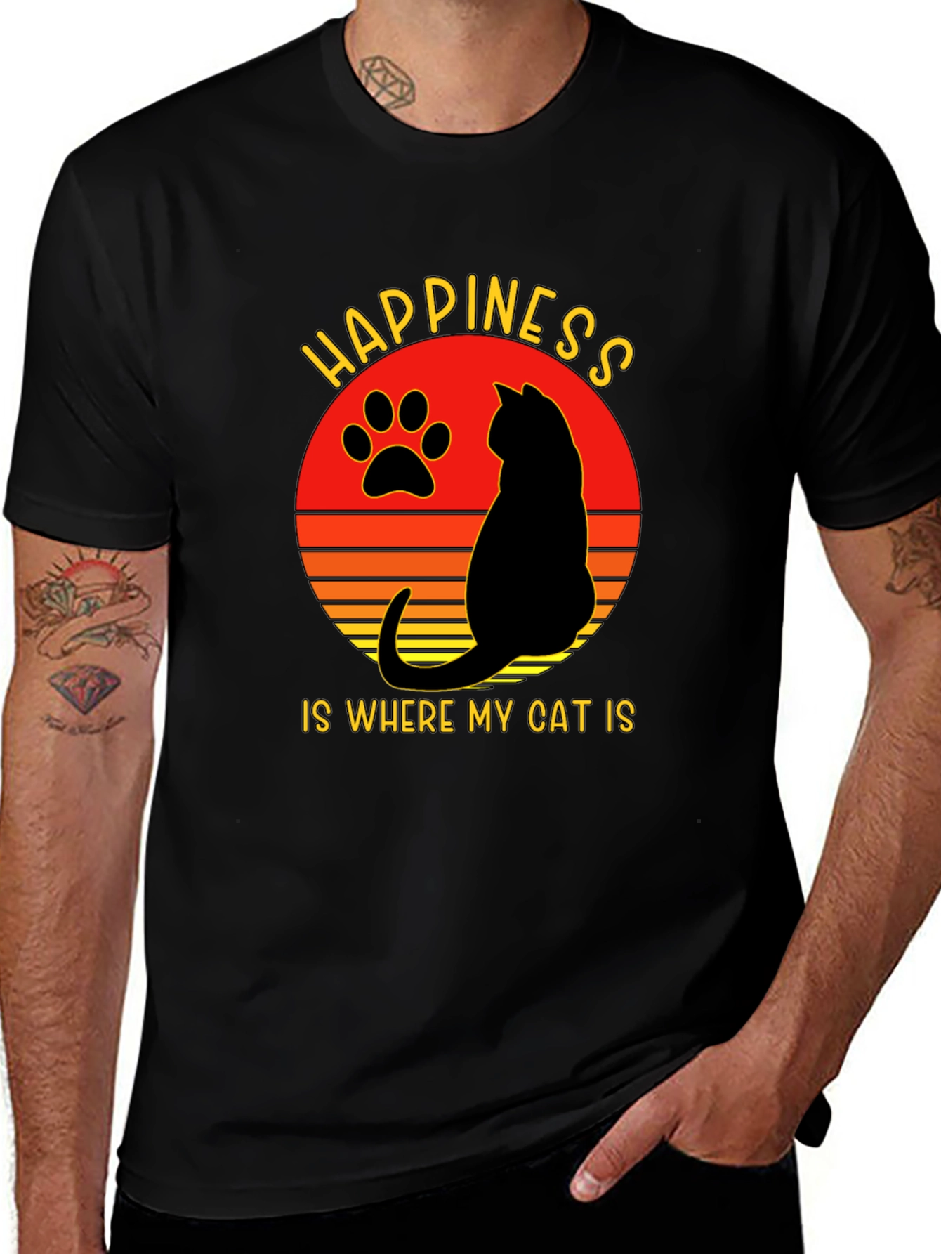 Happiness is Where My Cat Is T-Shirt