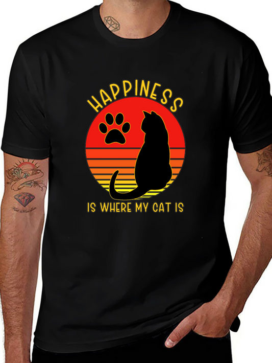 Happiness is Where My Cat Is T-Shirt