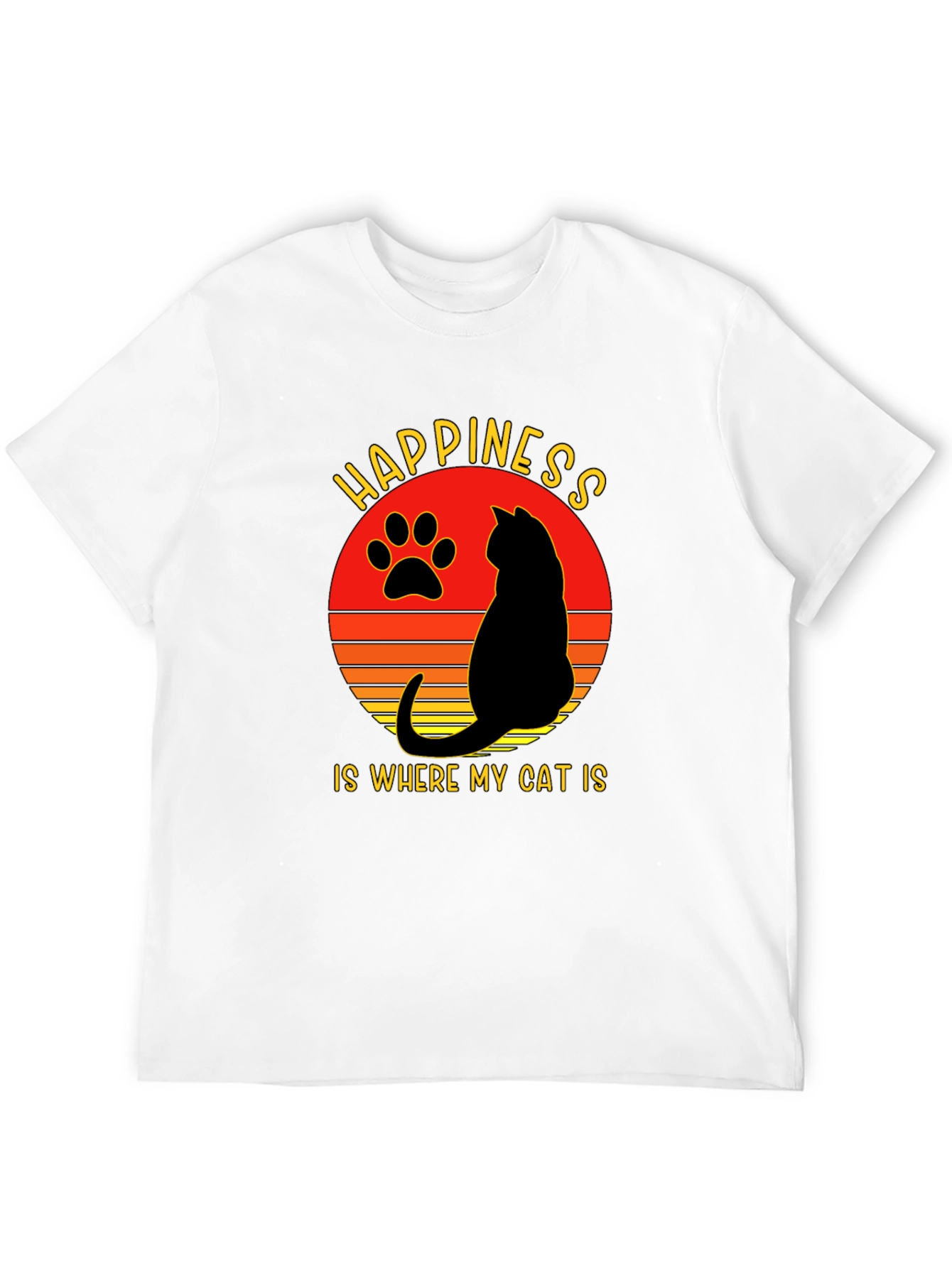 Happiness is Where My Cat Is T-Shirt