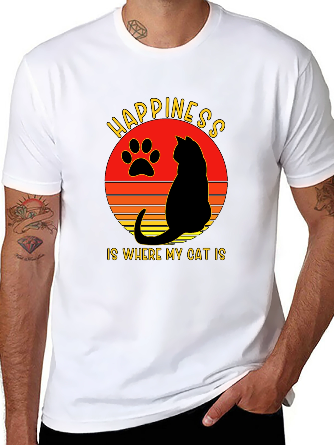 Happiness is Where My Cat Is T-Shirt